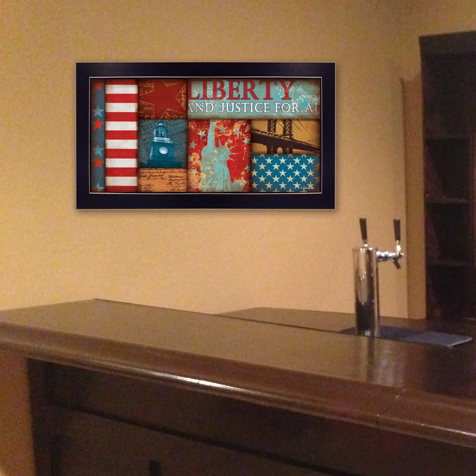 Liberty Black Framed Print Wall Art - Image 5