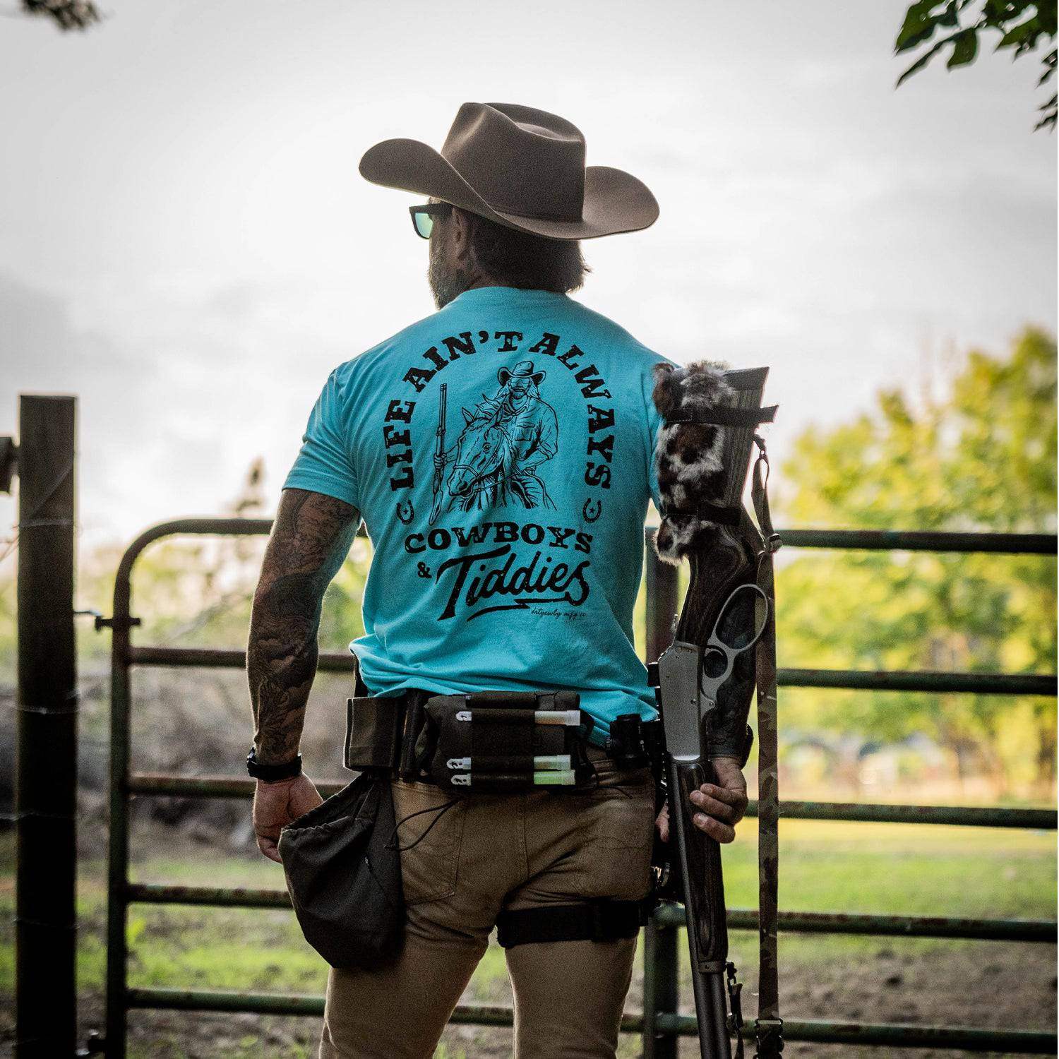 Life Ain't Always Cowboys and Tiddies Men's T-Shirt - Image 3