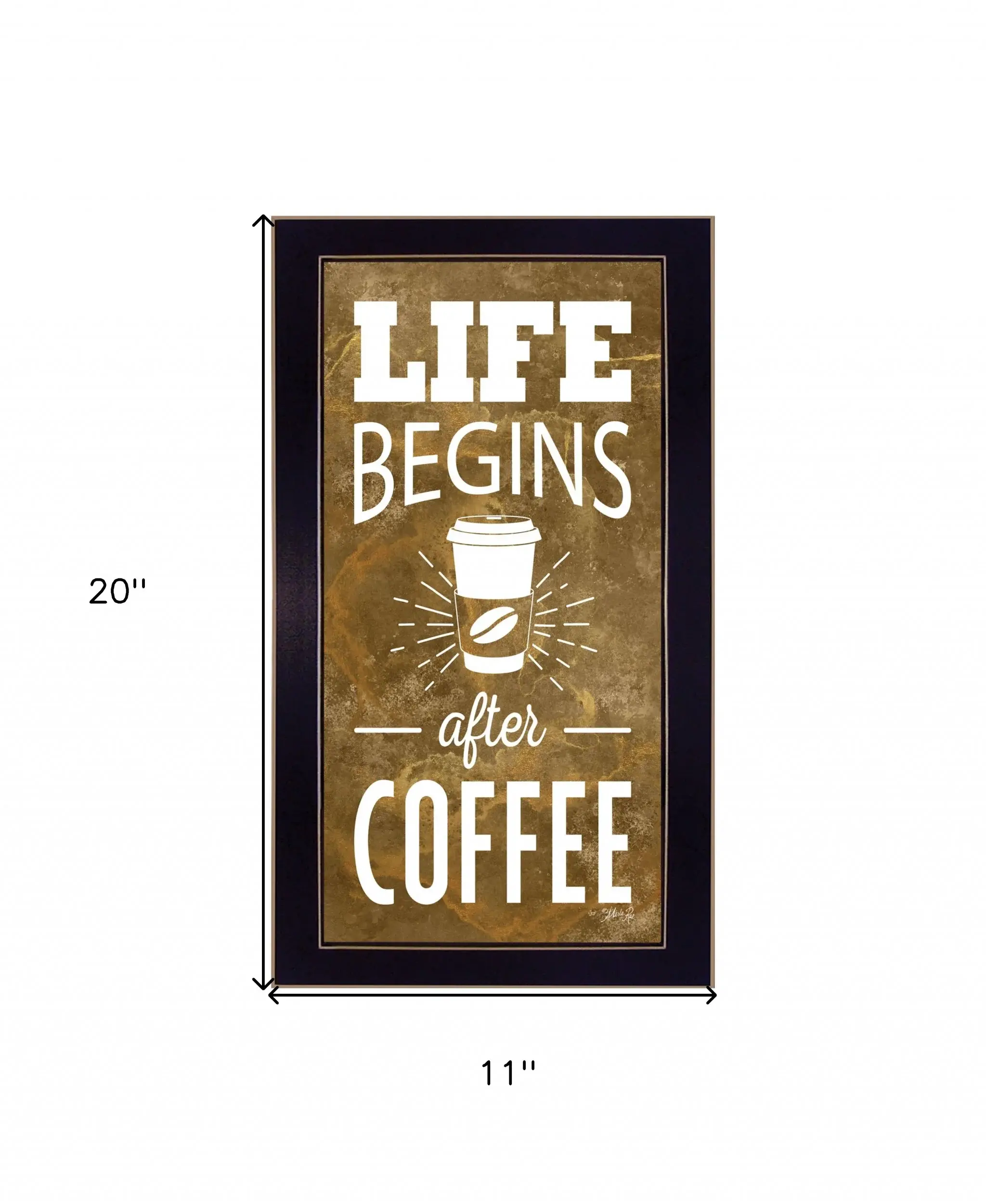 Life Begins after Coffee 1 Black Framed Print Wall Art - Image 5