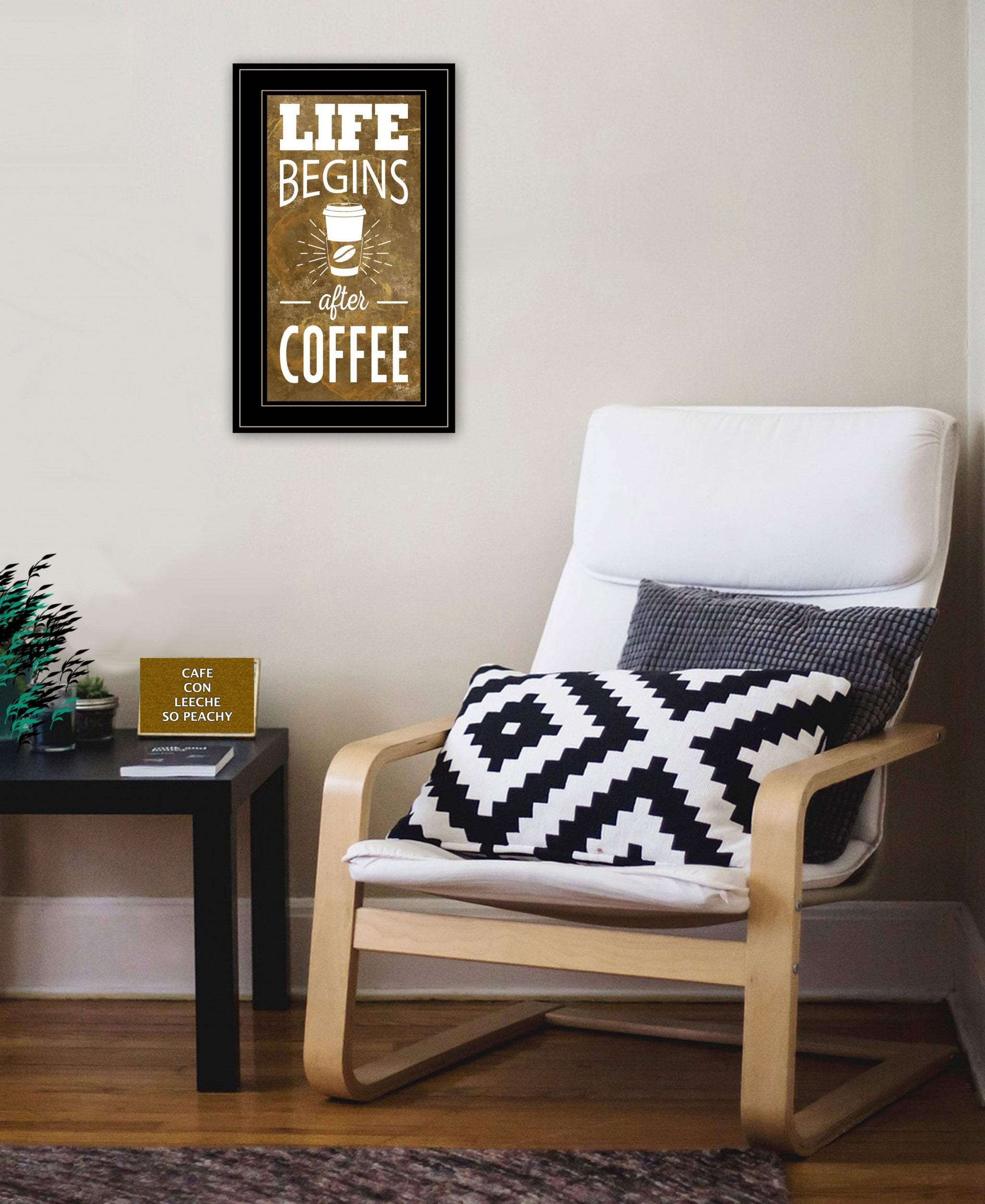 Life Begins After Coffee 3 Black Framed Print Wall Art - Image 4
