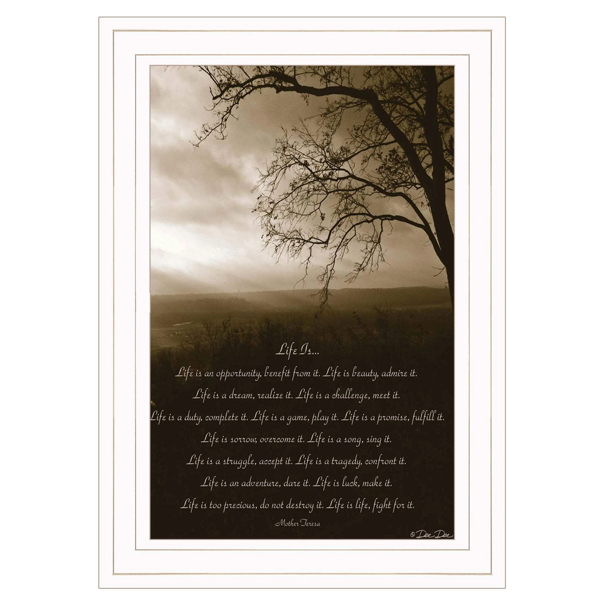 Life is 2 White Framed Print Wall Art - Image 2