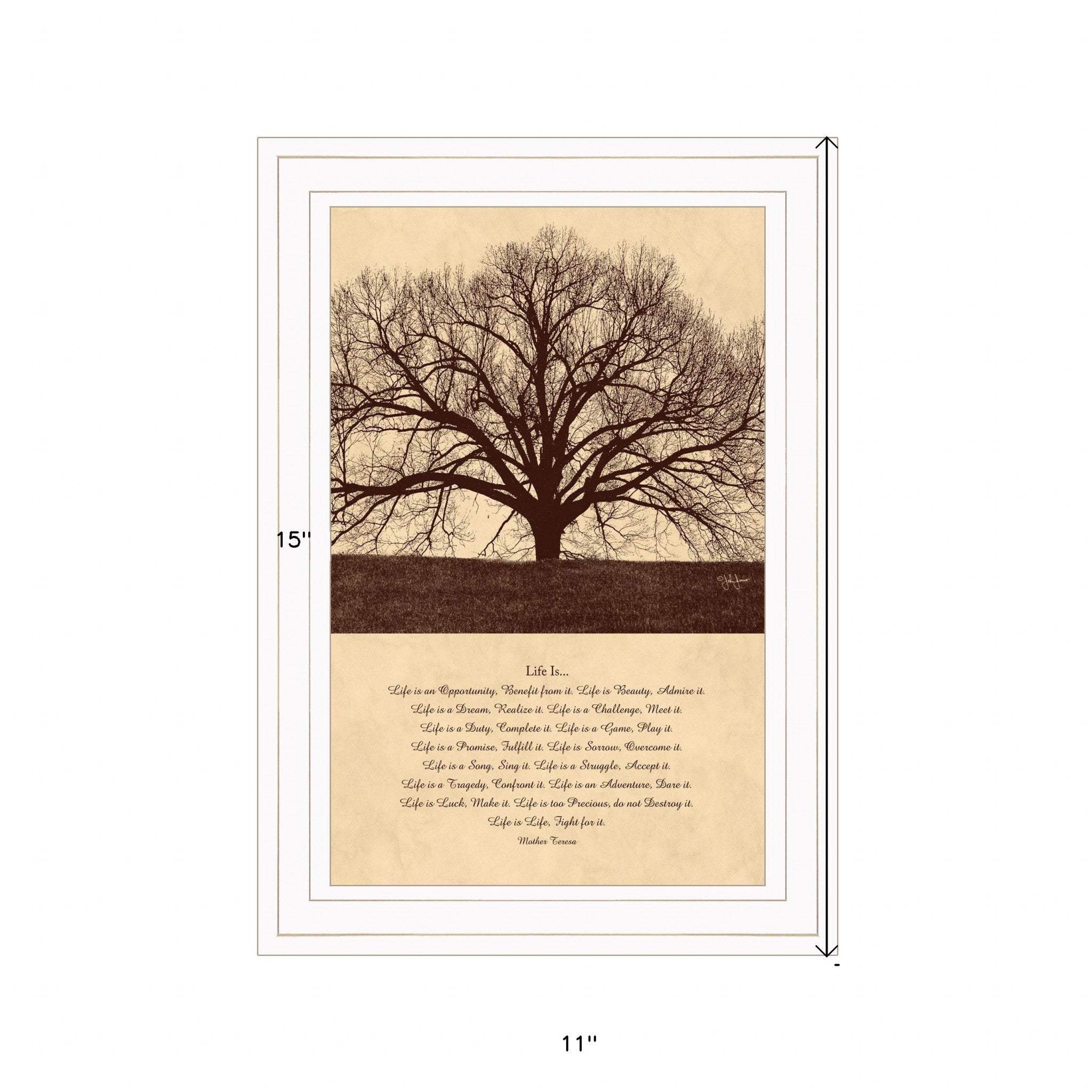 Life Is 5 White Framed Print Wall Art - Image 5
