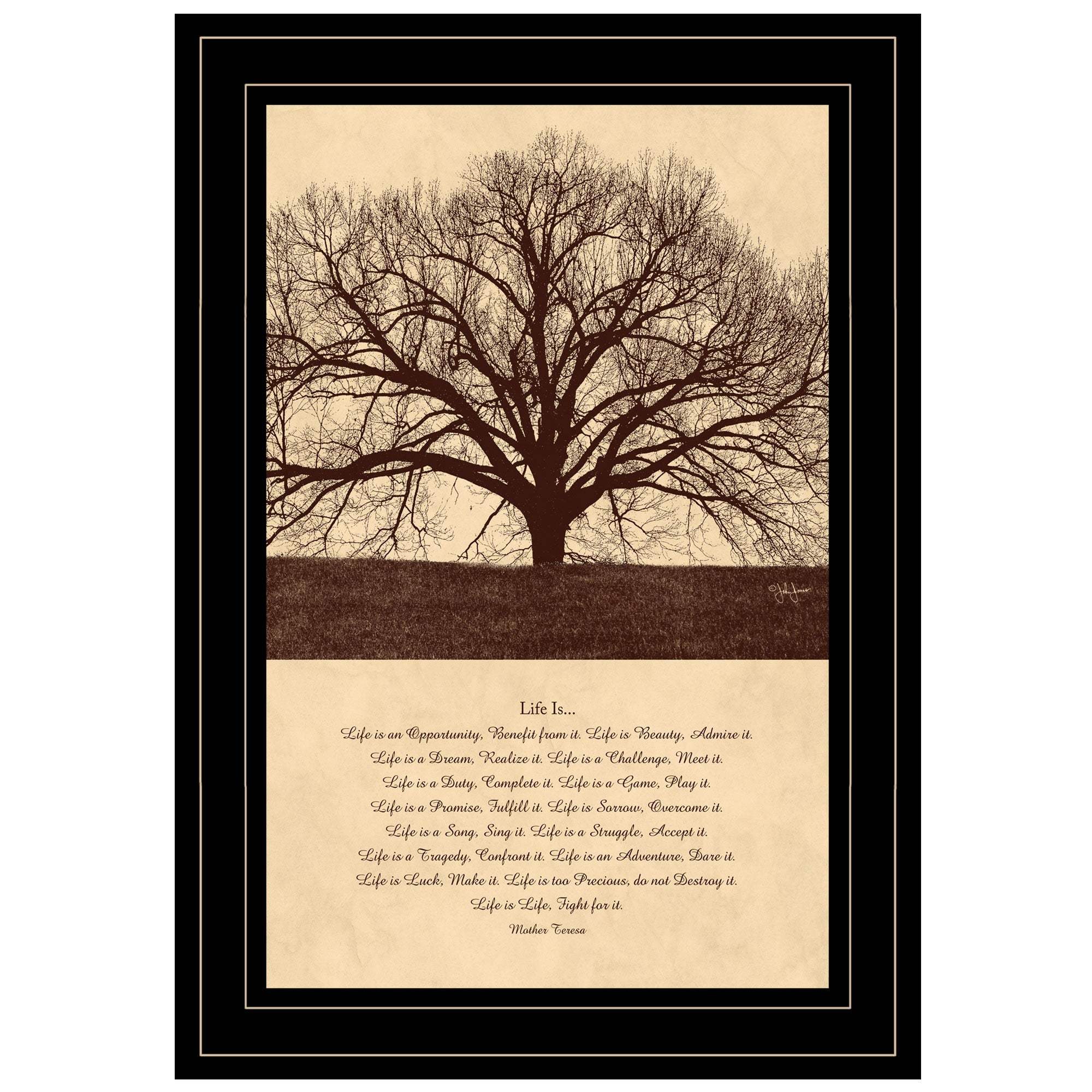 Life Is 7 Black Framed Print Wall Art - Image 2