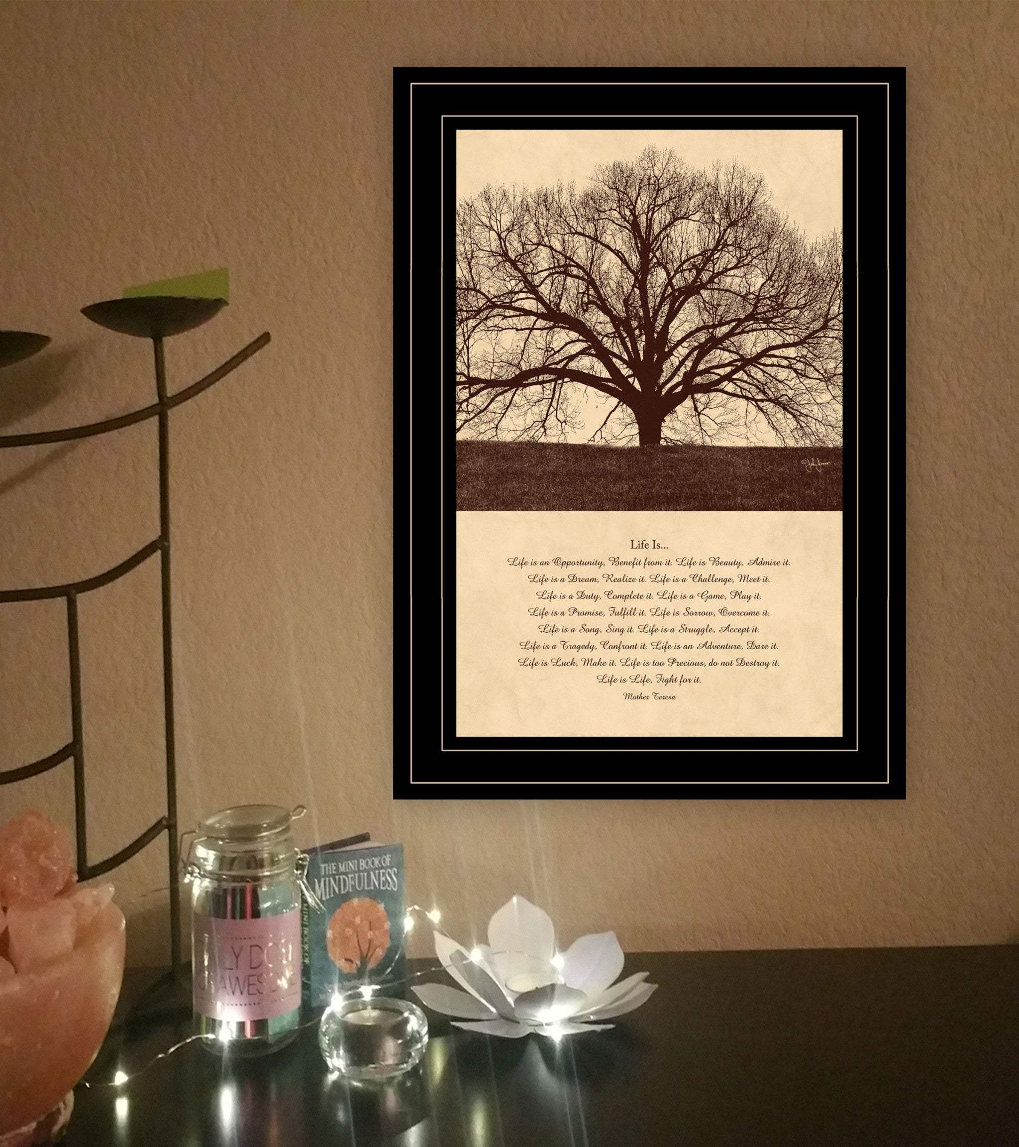 Life Is 7 Black Framed Print Wall Art - Image 4