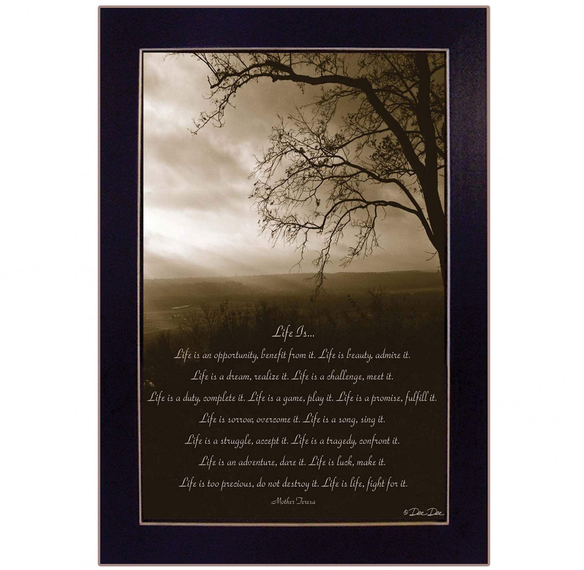 Life Is 9 Black Framed Print Wall Art - Image 2