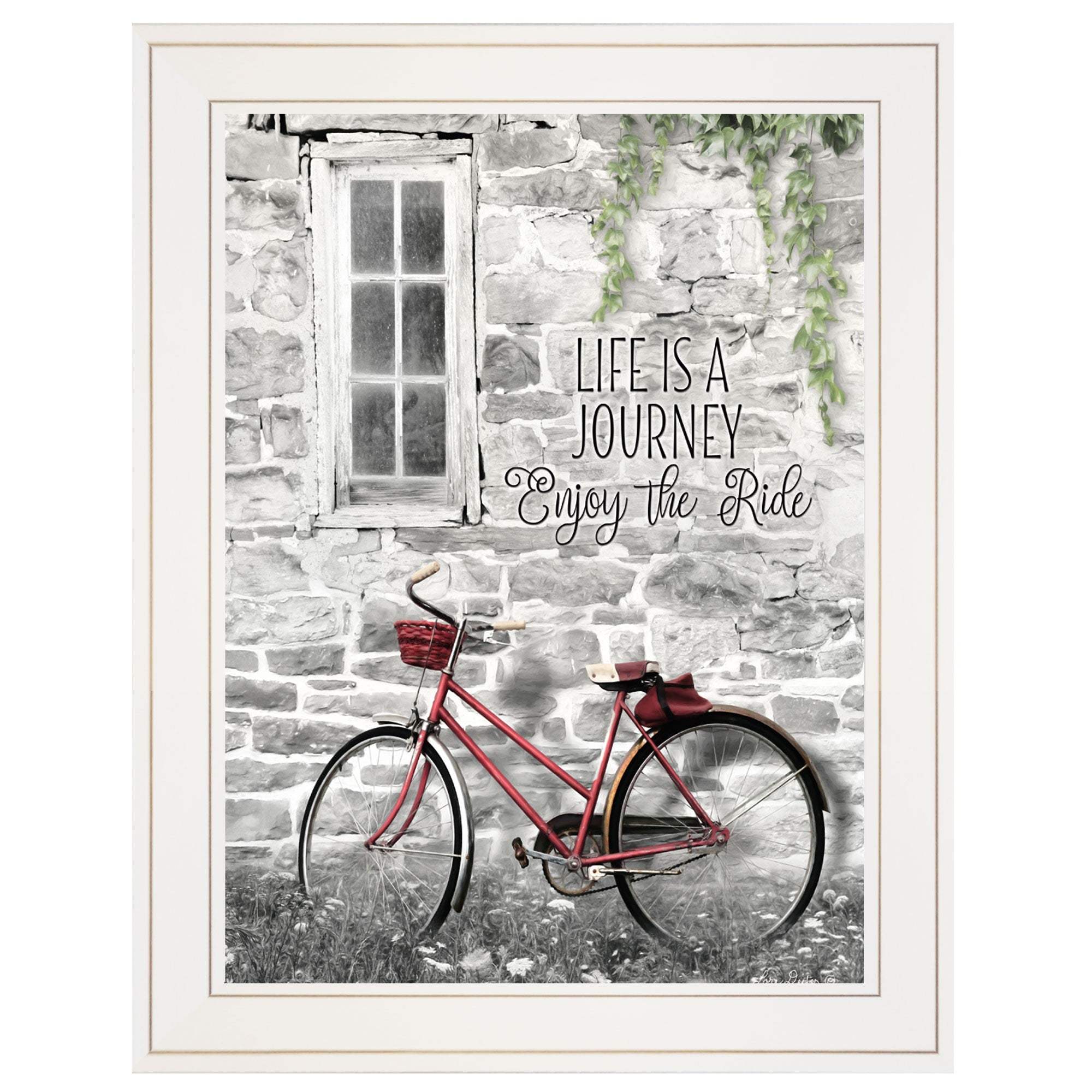 Life is a Journey 2 White Framed Print Wall Art - Image 2
