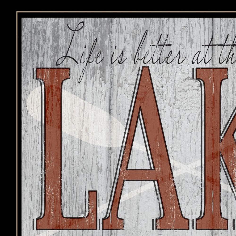 Life is Better at the Lake 2 Black Framed Print Wall Art - Image 4