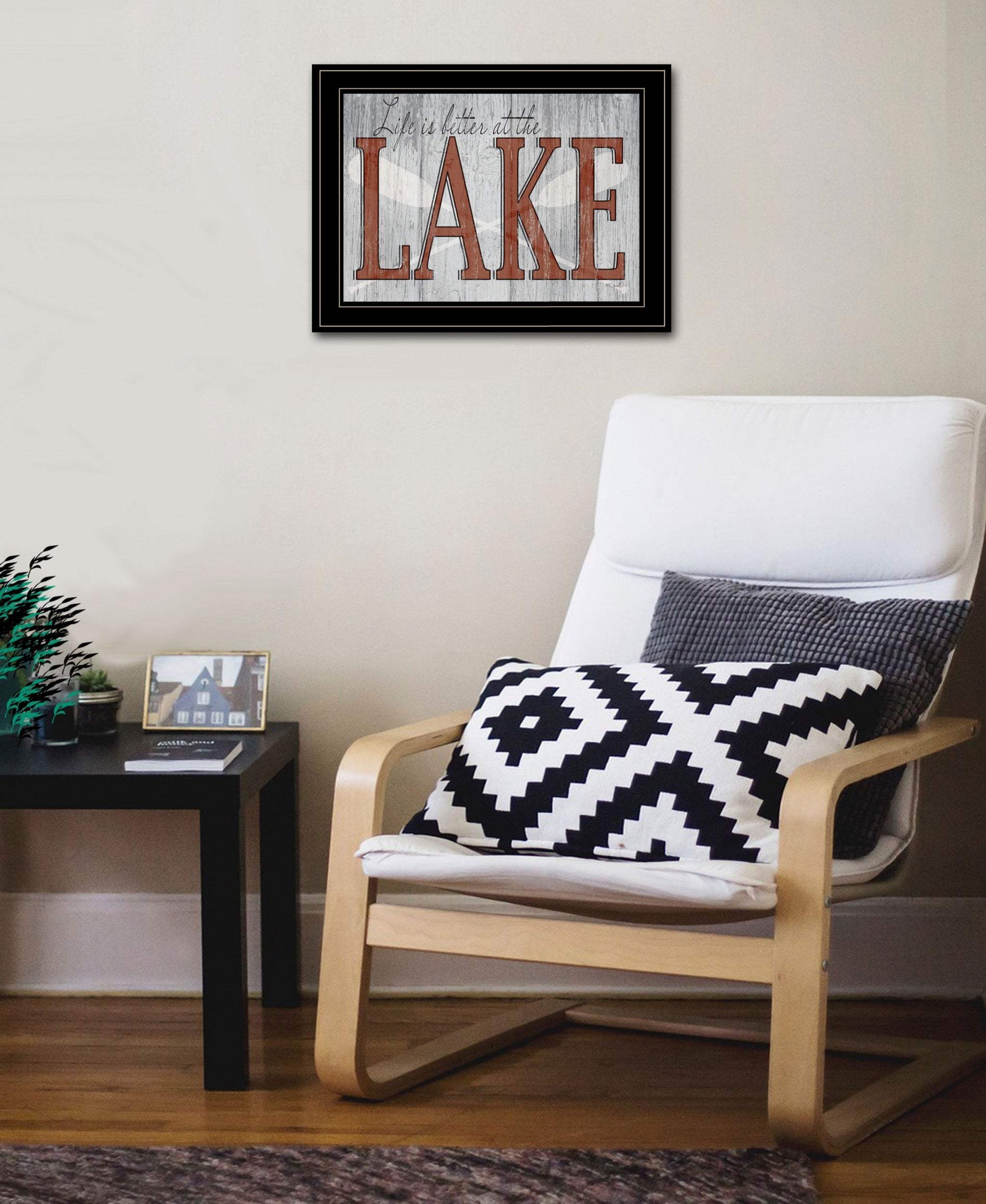 Life is Better at the Lake 2 Black Framed Print Wall Art - Image 5