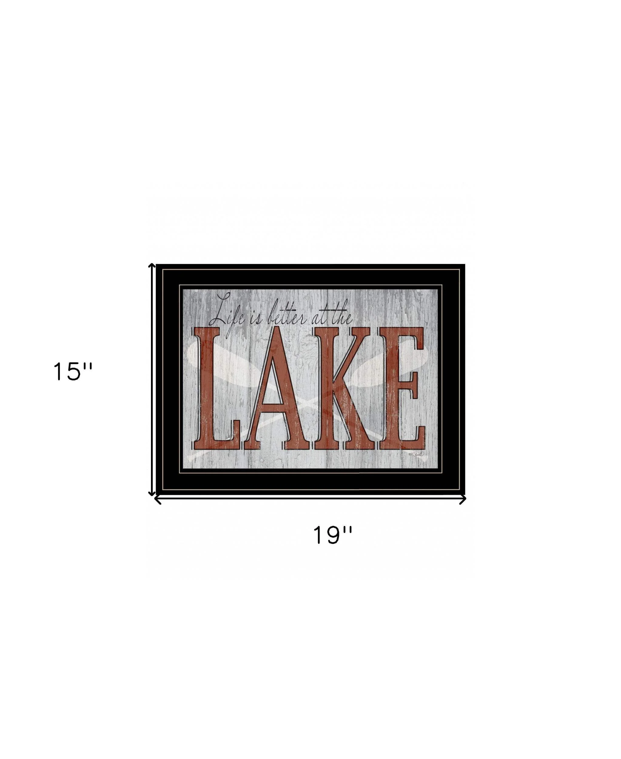 Life is Better at the Lake 2 Black Framed Print Wall Art - Image 6