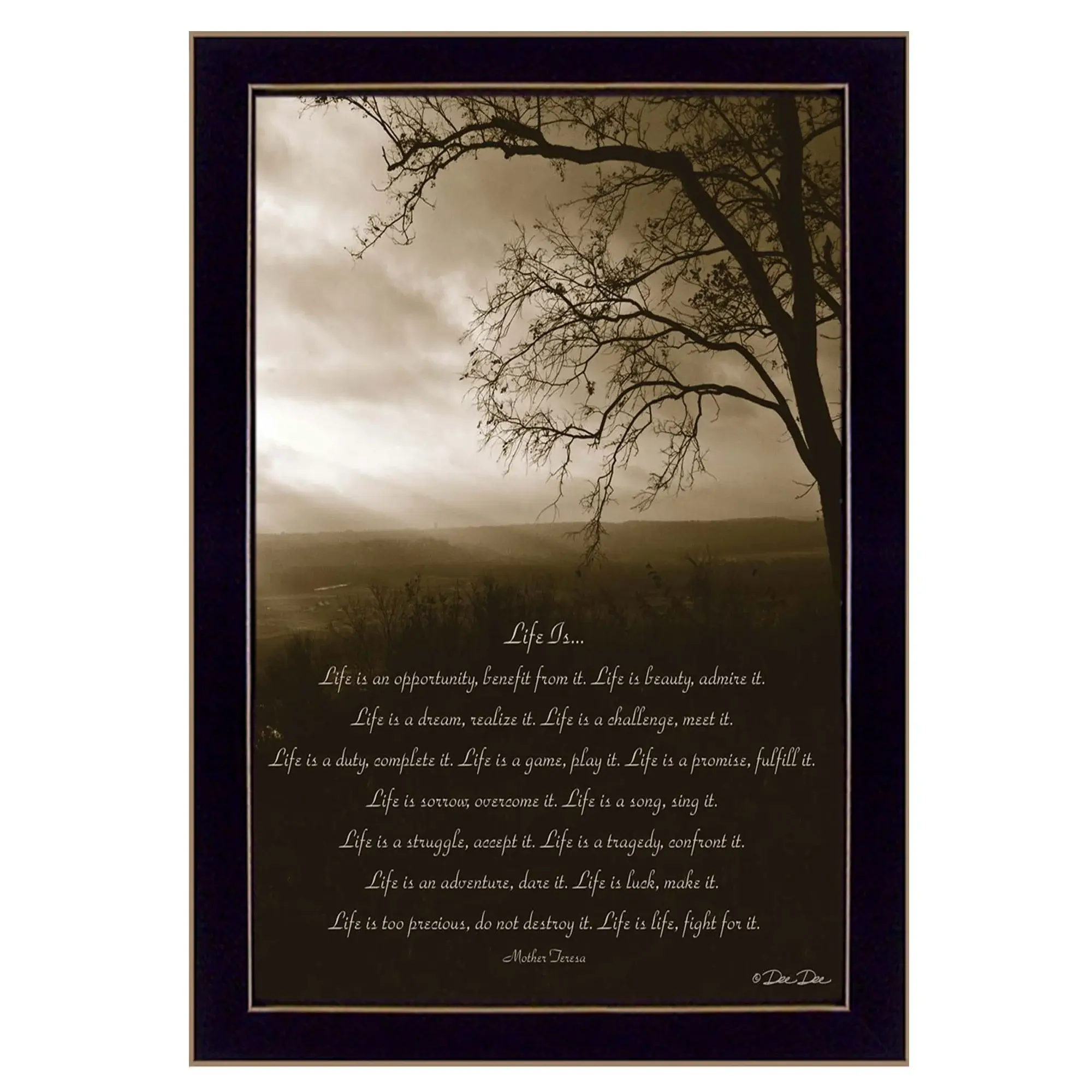 Life is Black Framed Print Wall Art - Image 2