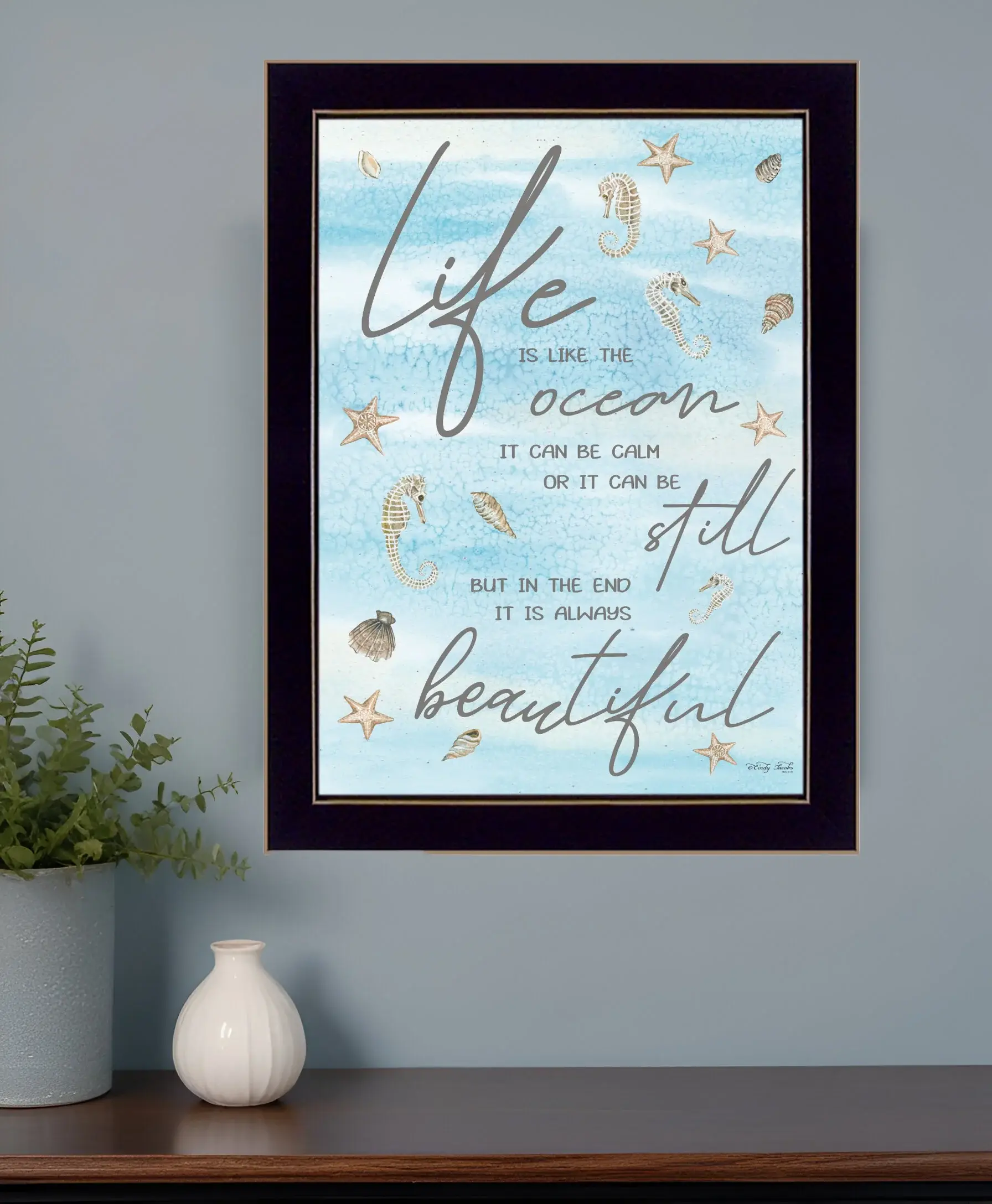 Life is Like 1 Black Framed Print Wall Art