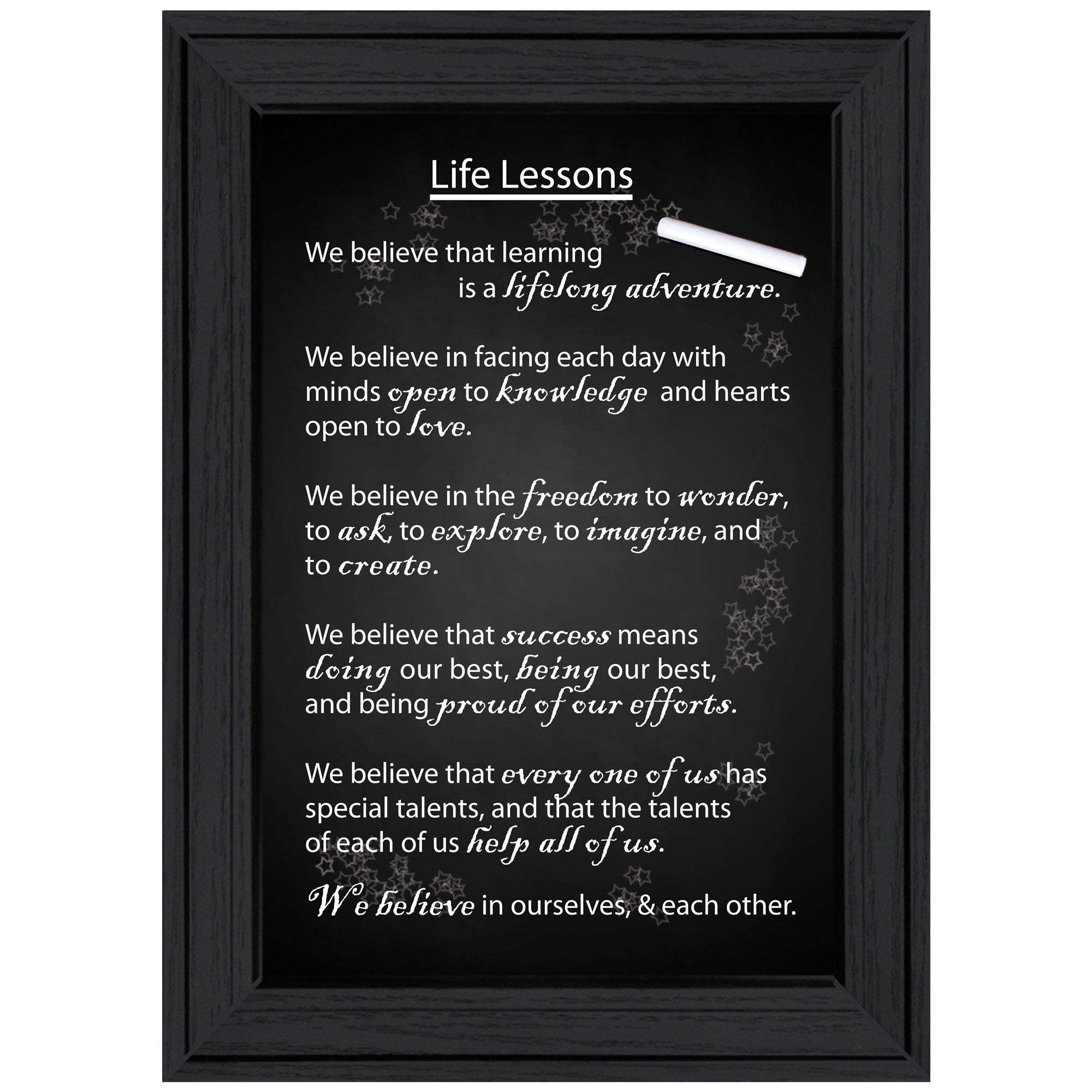 Life Lessons 1 Black Framed Print Wall Art - Image 2