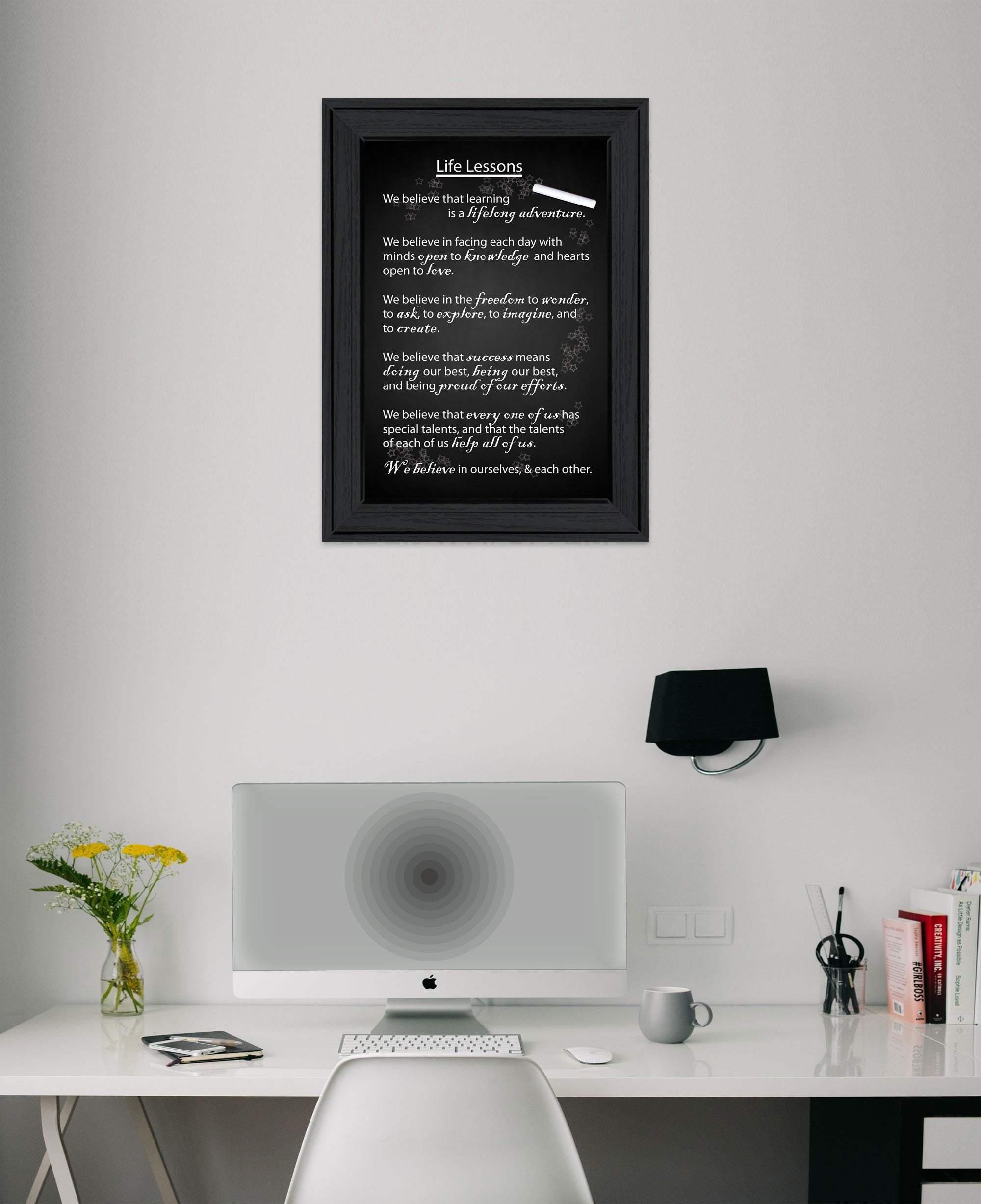 Life Lessons 1 Black Framed Print Wall Art - Image 4