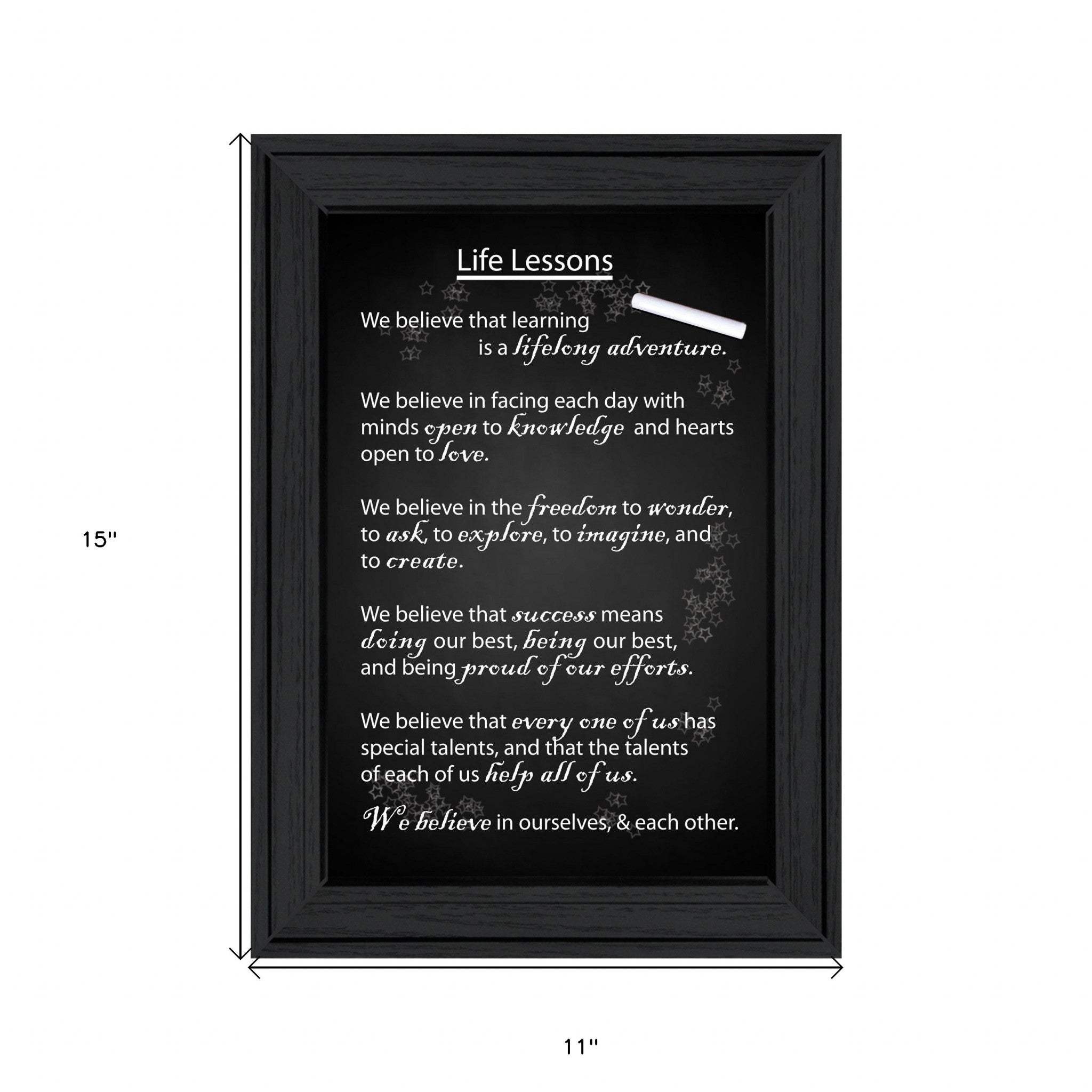 Life Lessons 1 Black Framed Print Wall Art - Image 5
