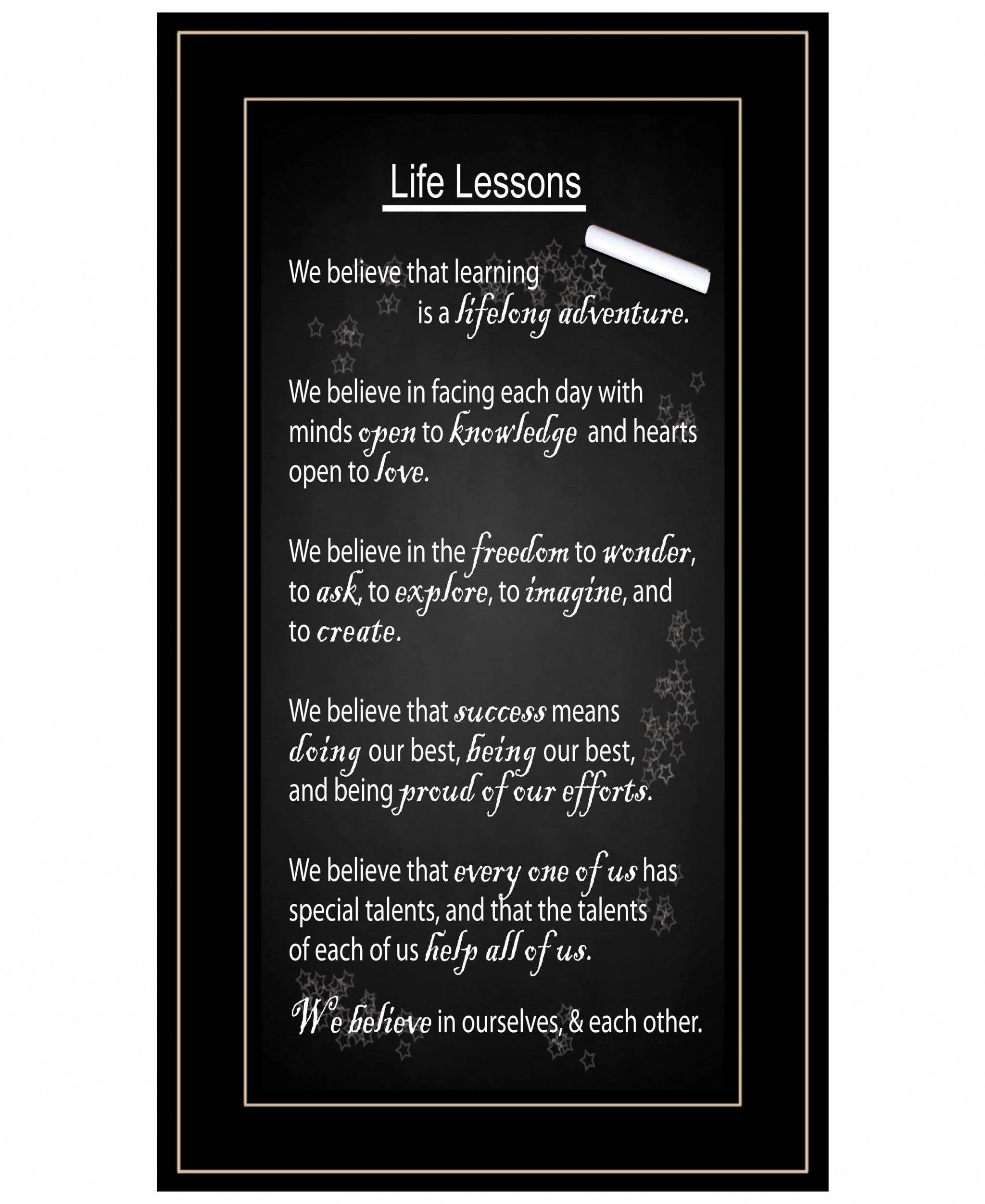 Life Lessons 4 Black Framed Print Wall Art - Image 2