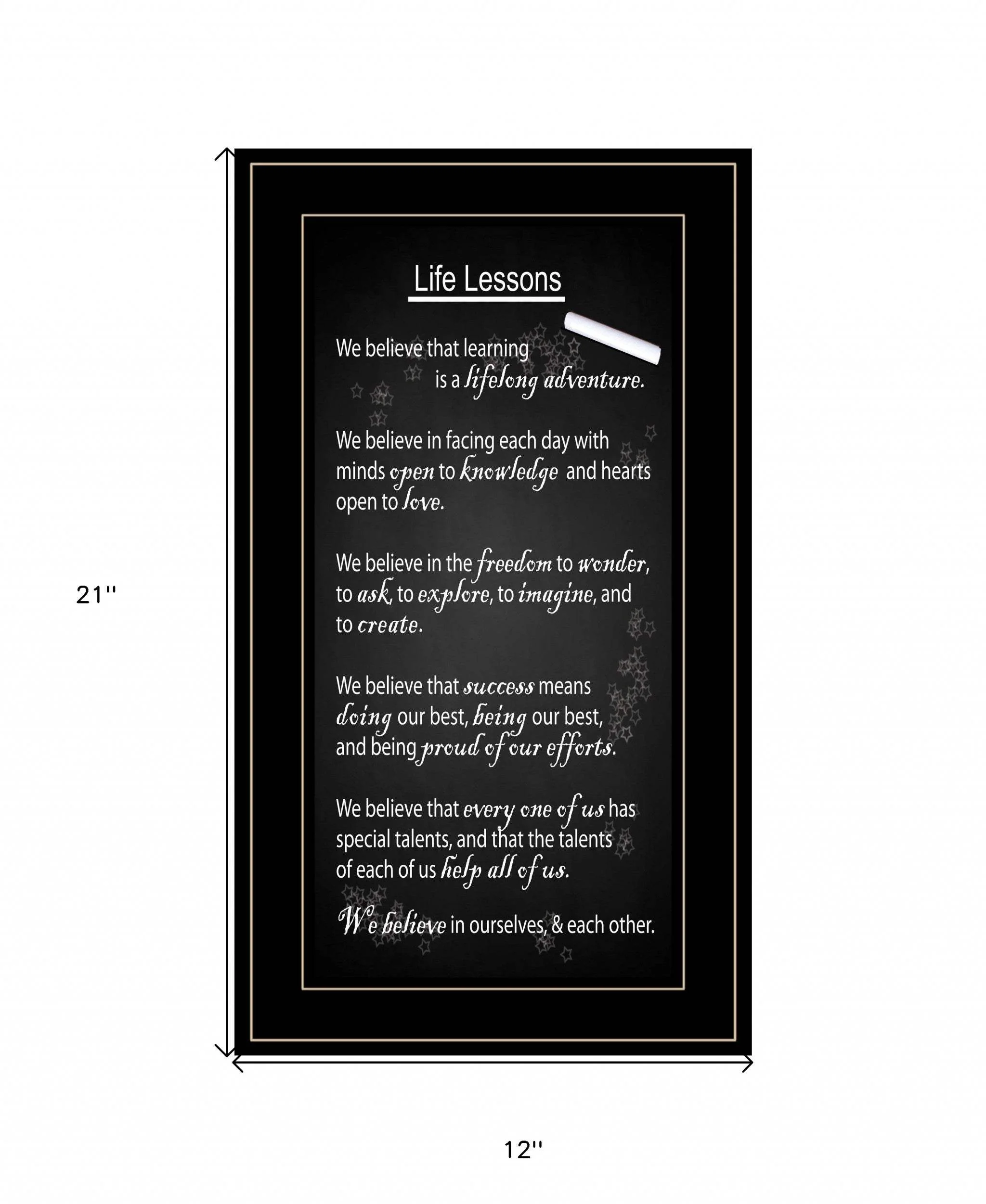 Life Lessons 4 Black Framed Print Wall Art - Image 4