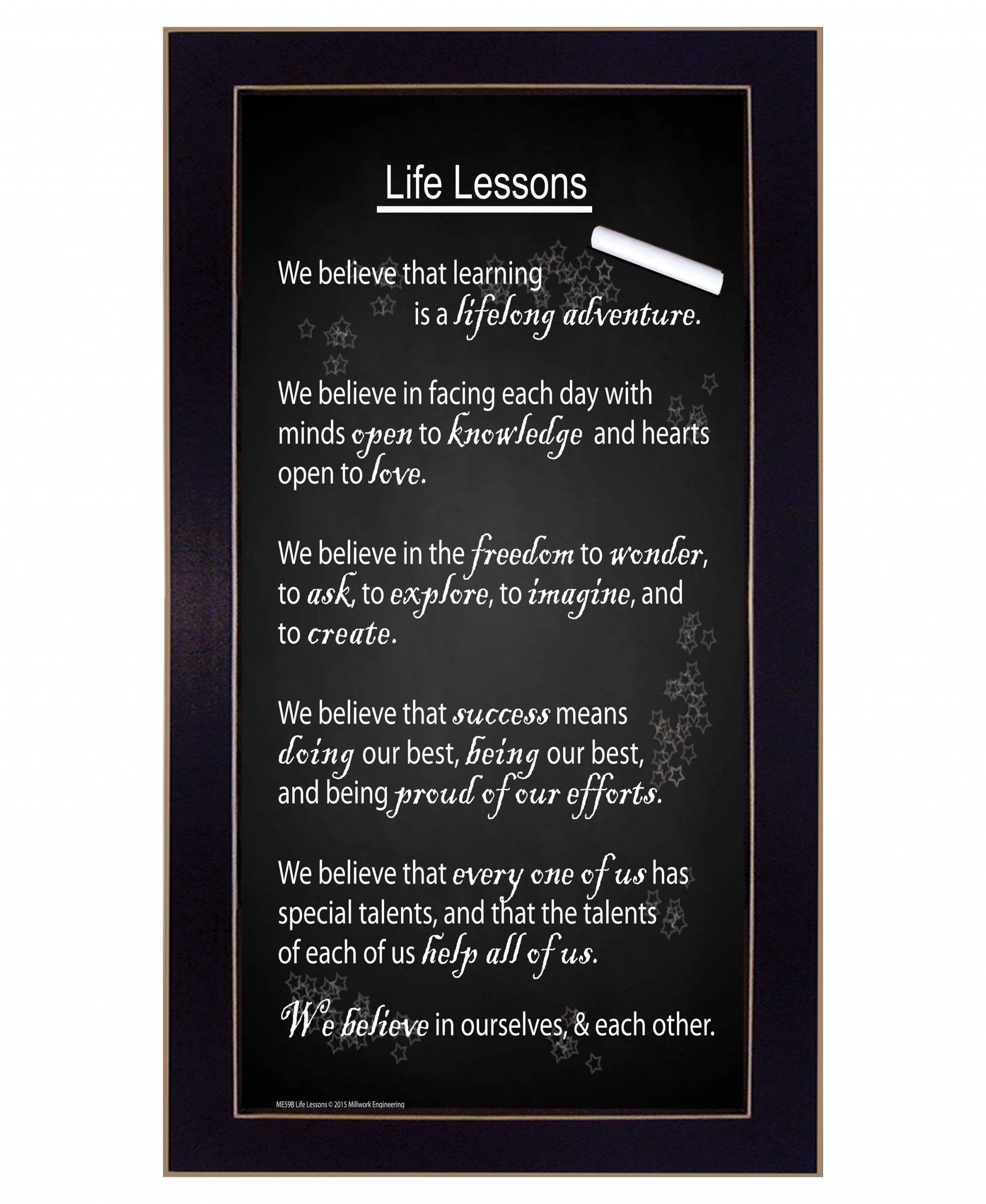 Life Lessons 5 Black Framed Print Wall Art - Image 2