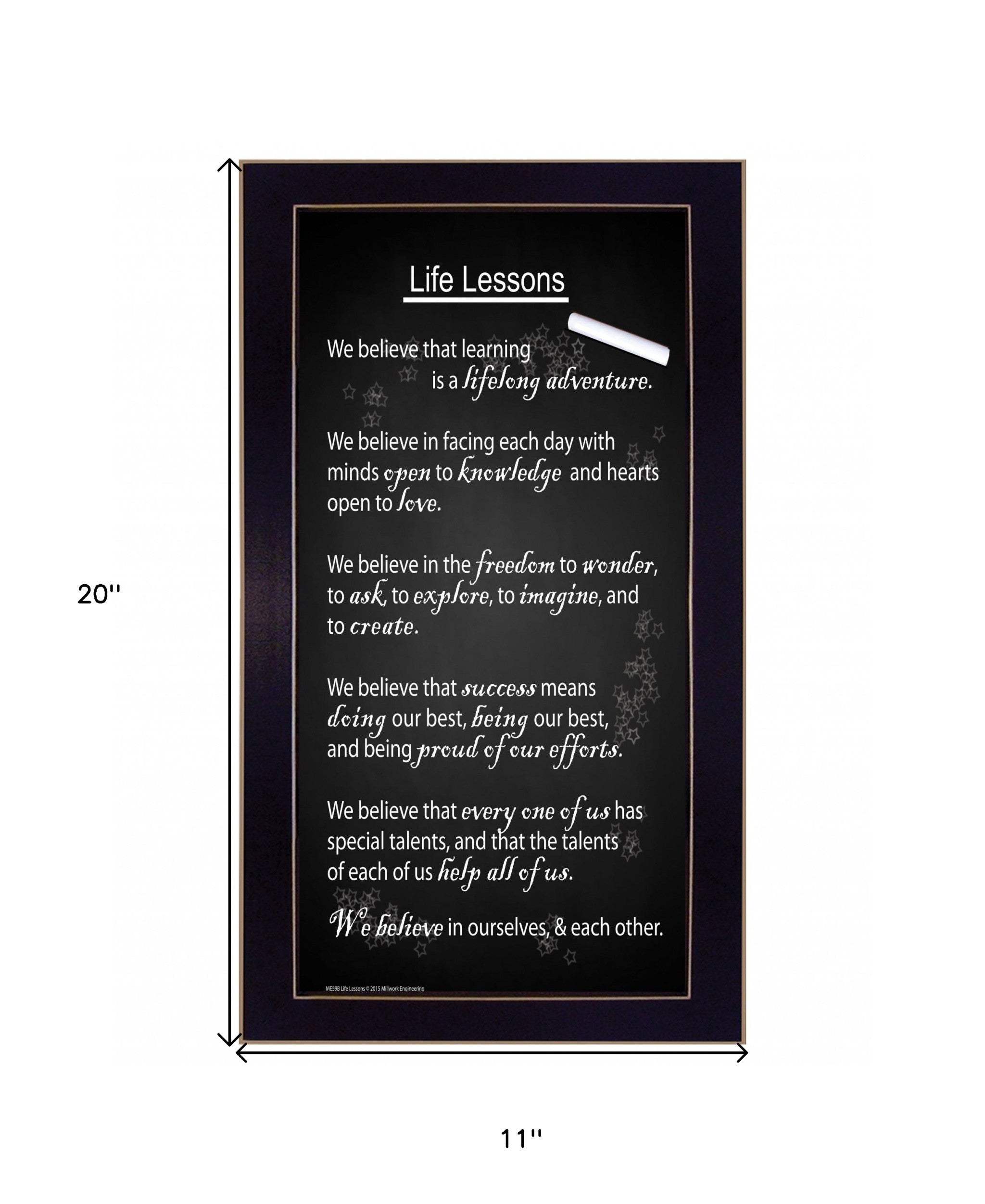 Life Lessons 5 Black Framed Print Wall Art - Image 6