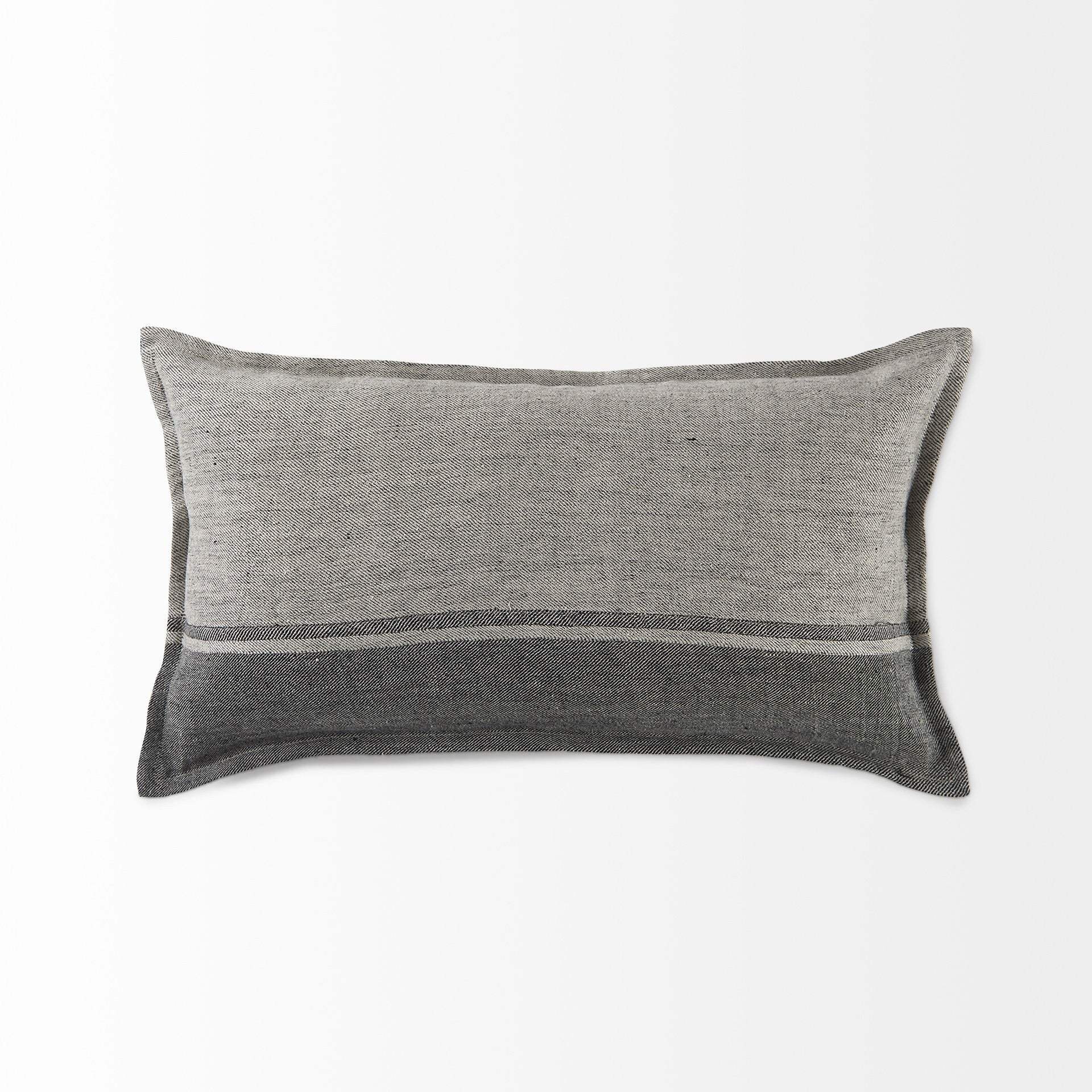 Light And Dark Gray Lumbar Throw Pillow Cover - Image 6