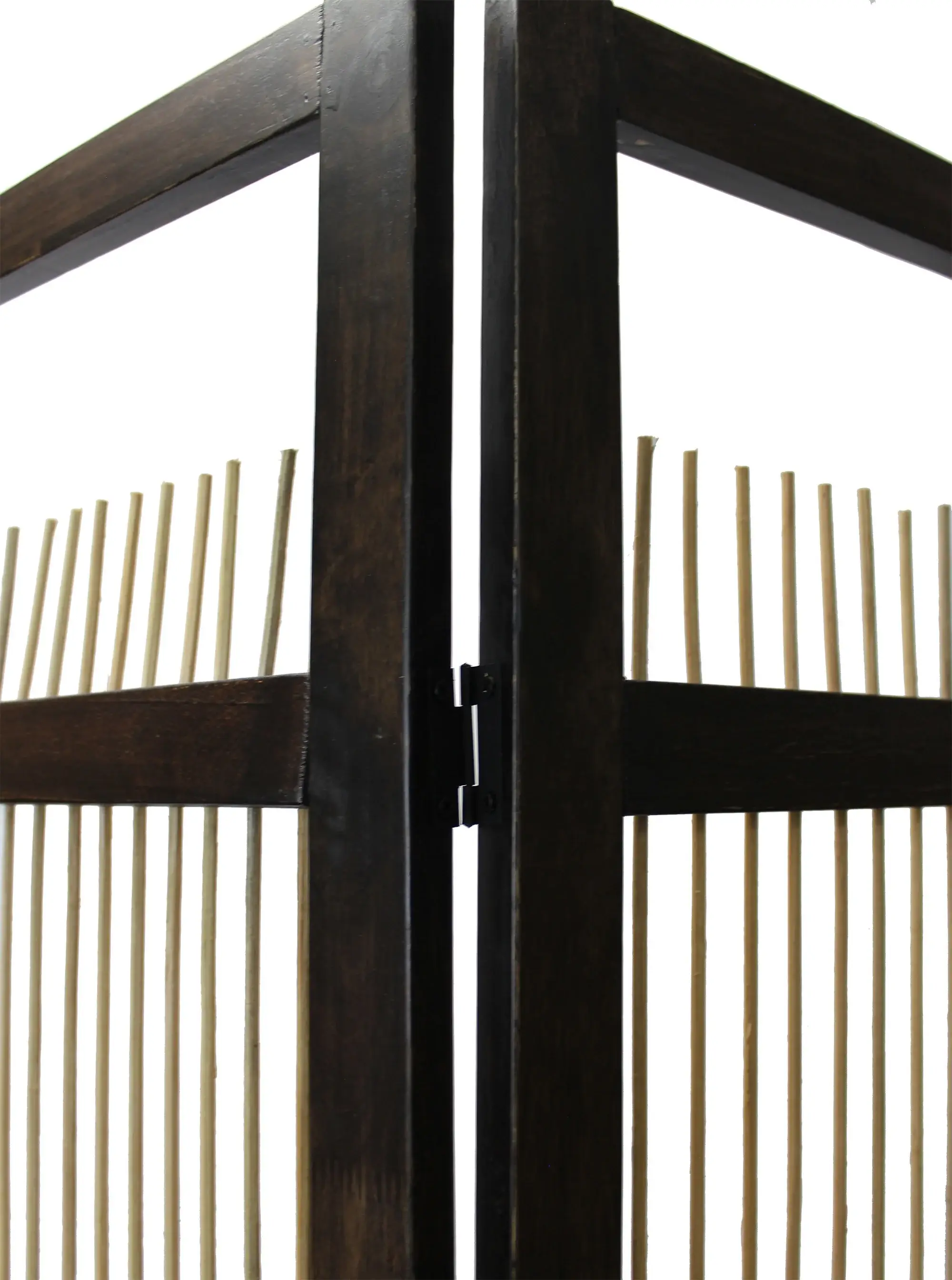 Light and Dark Rattan Three Panel Room Divider Screen - Image 3