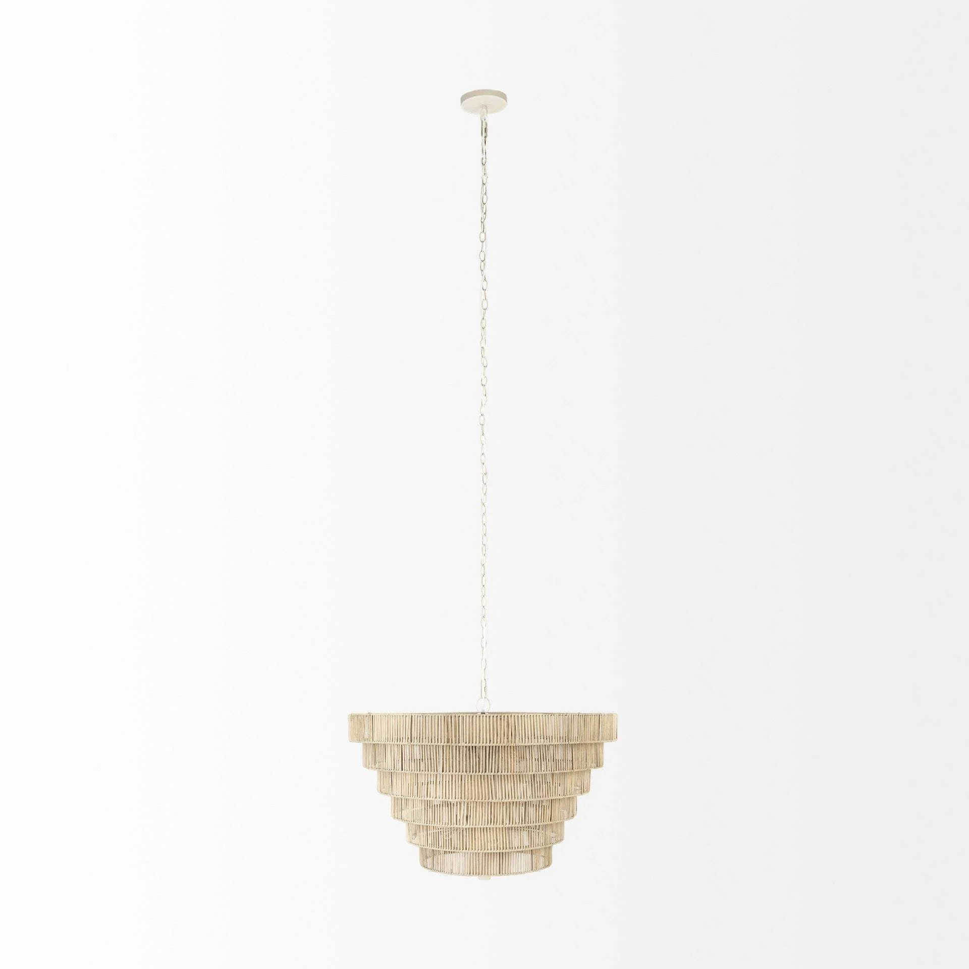 Light Brown Six Tier Hanging Chandelier - Image 2