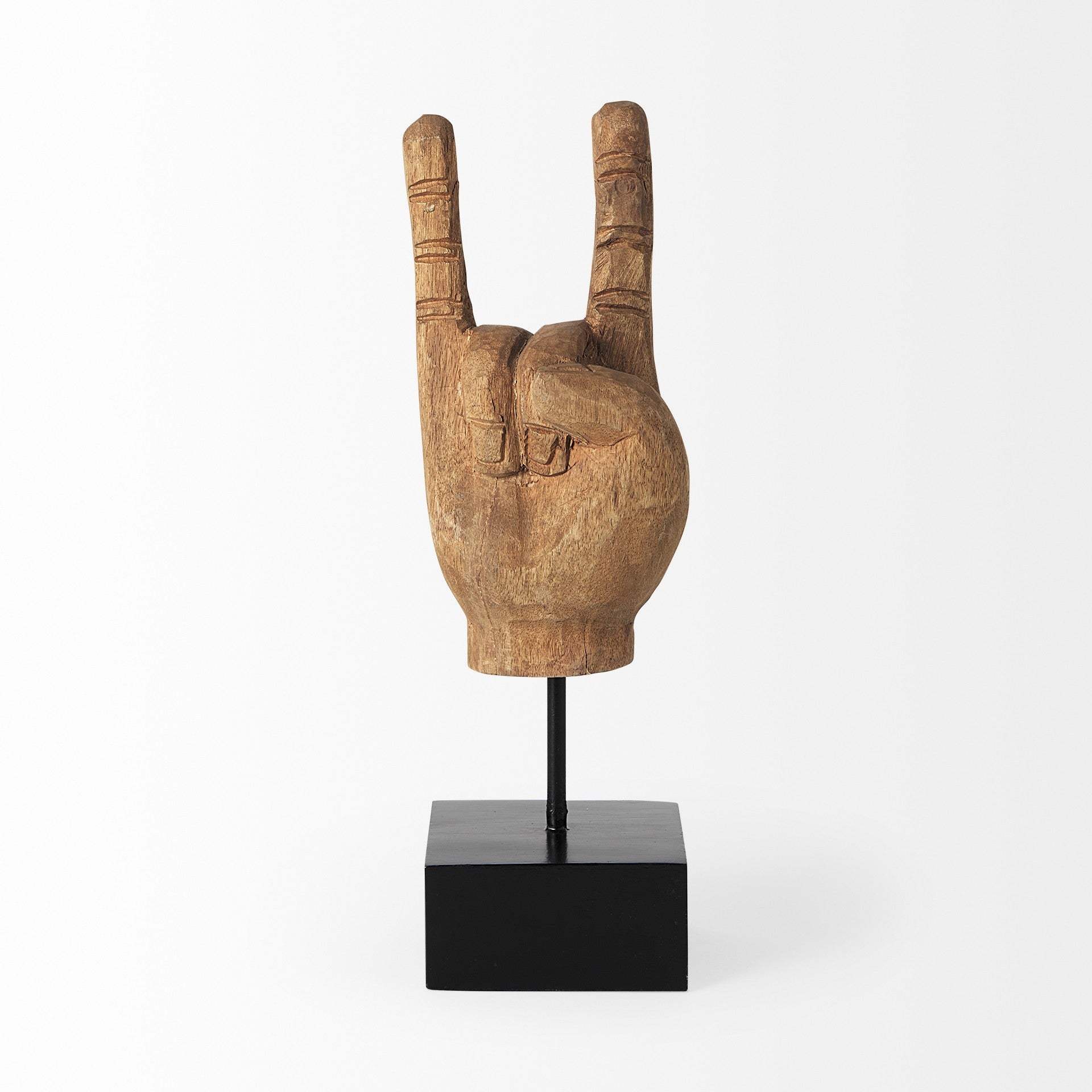 Light Brown Wooden Rock Sign Decor Piece - Image 2