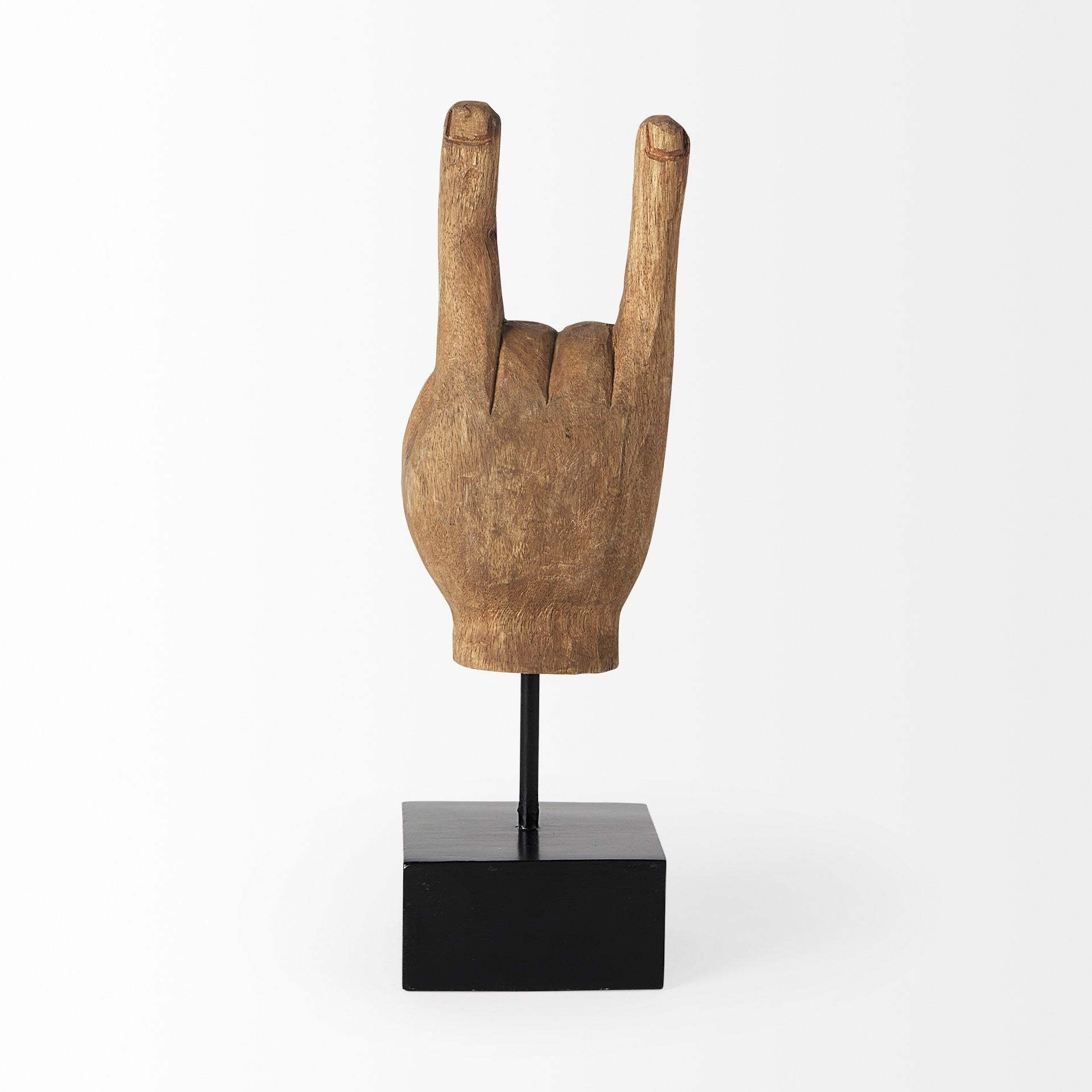 Light Brown Wooden Rock Sign Decor Piece - Image 4