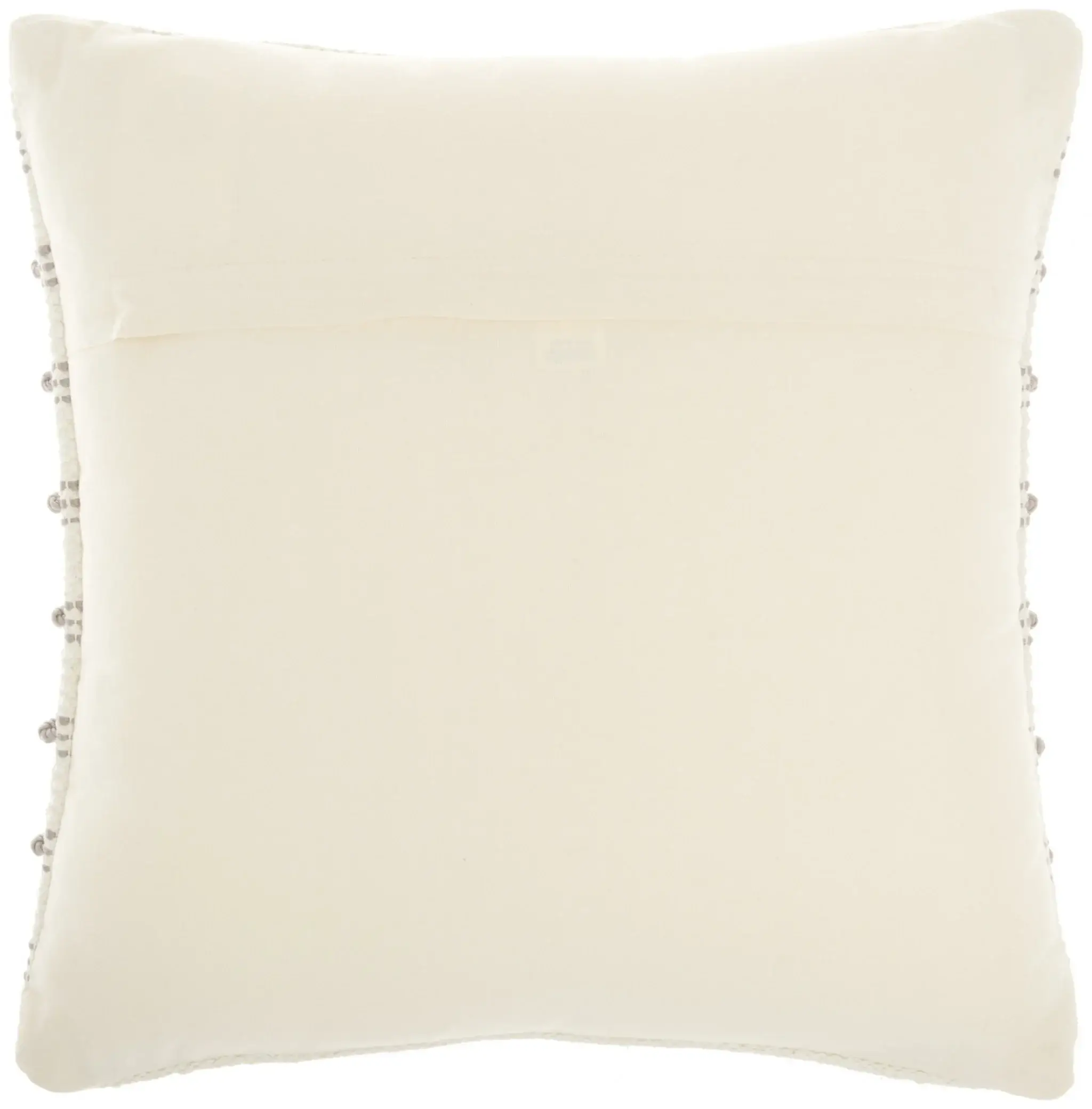 Light Gray And Ivory Textured Stripes Throw Pillow - Image 3