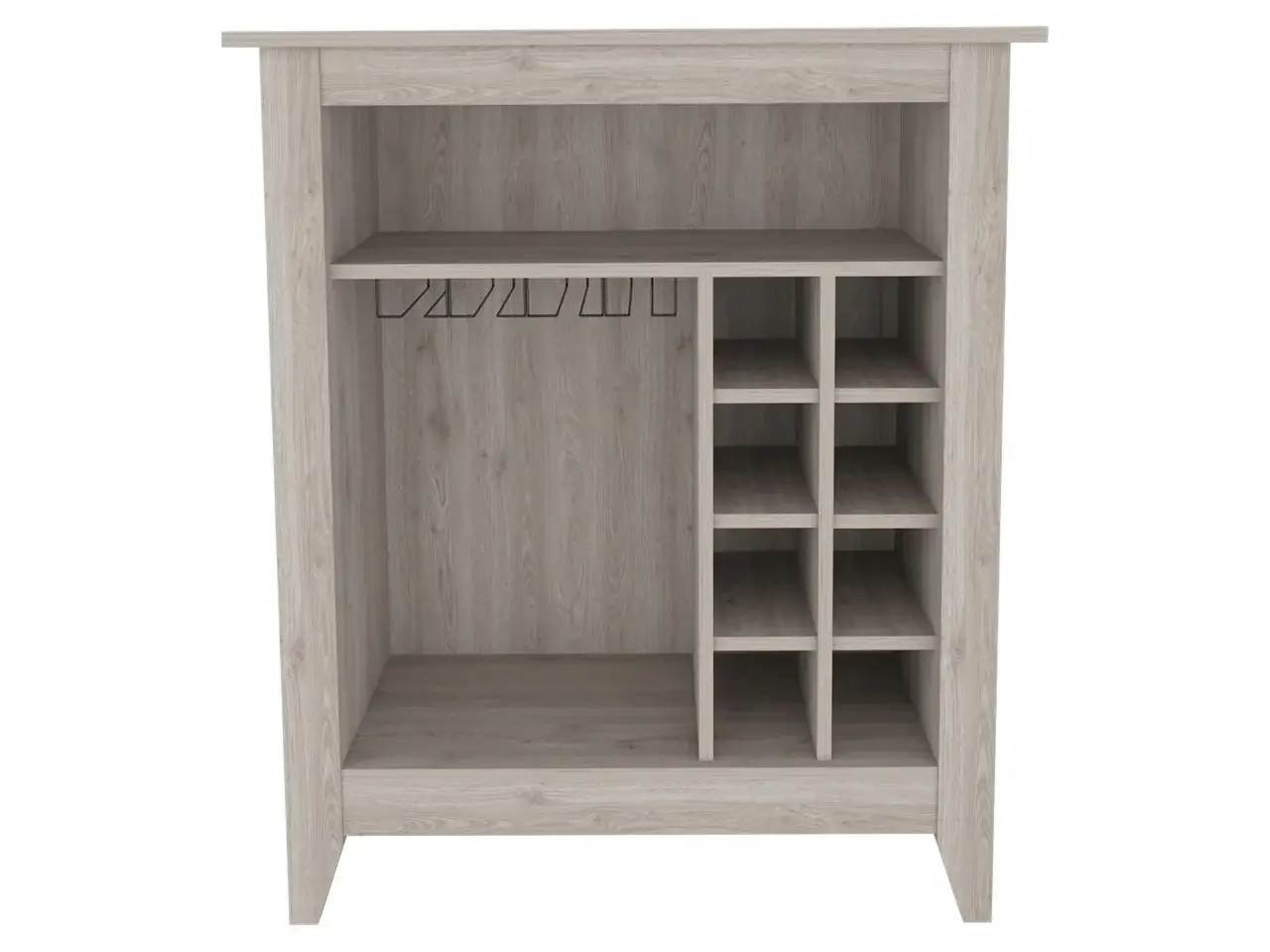 Light Gray Bar Cart With Wine Storage