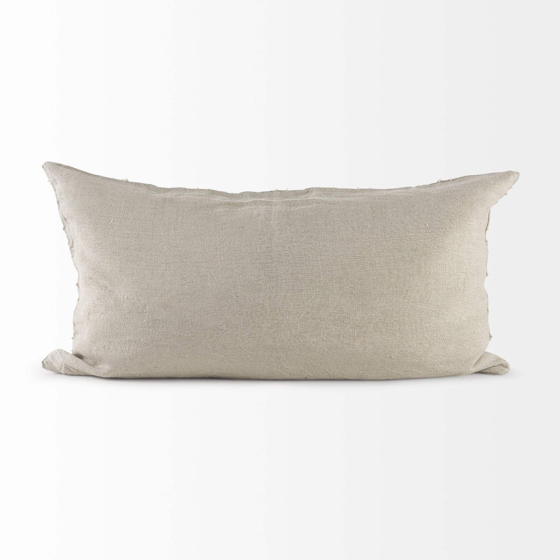 Light Gray Chevron Textured Lumbar Pillow Cover - Image 5