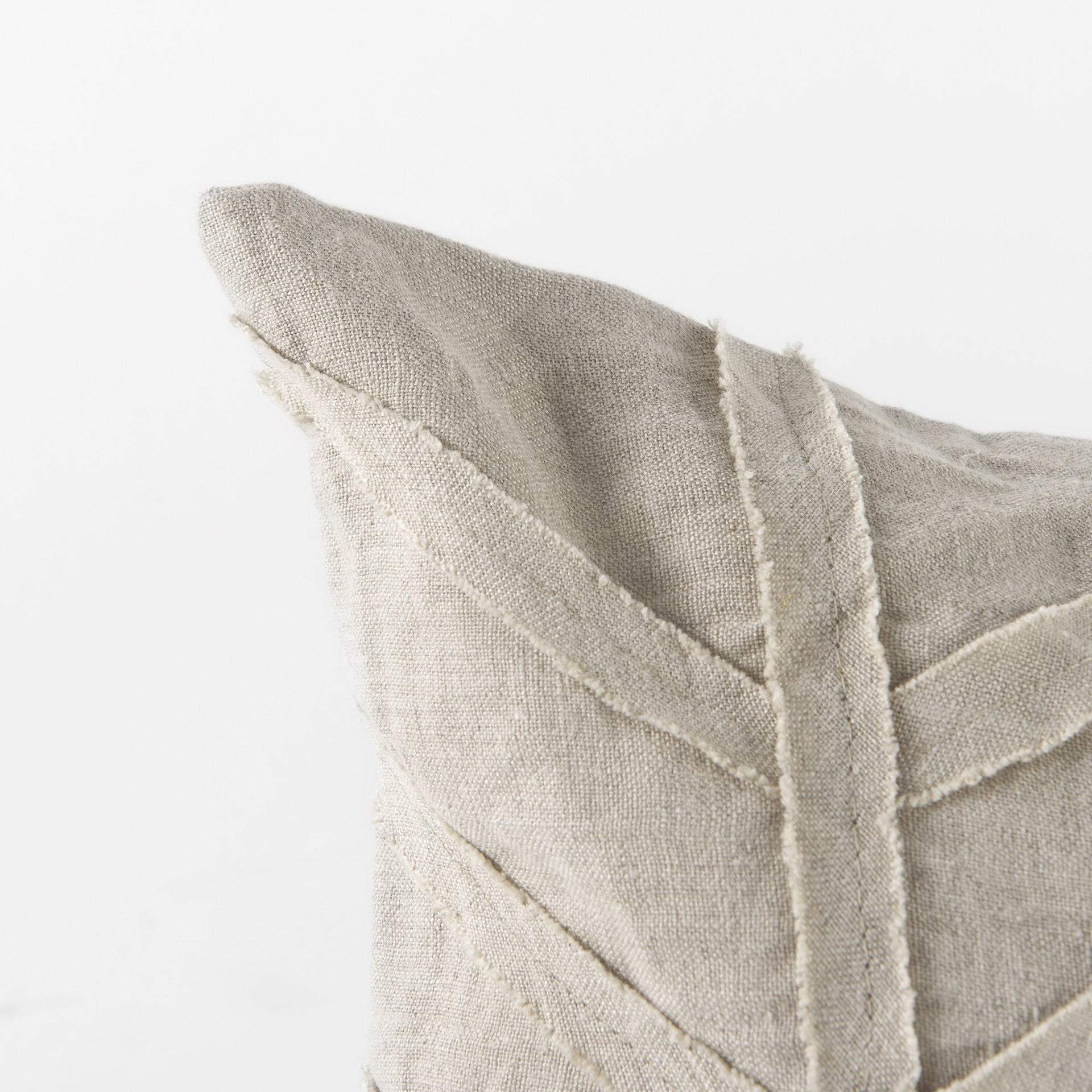 Light Gray Chevron Textured Lumbar Pillow Cover - Image 7