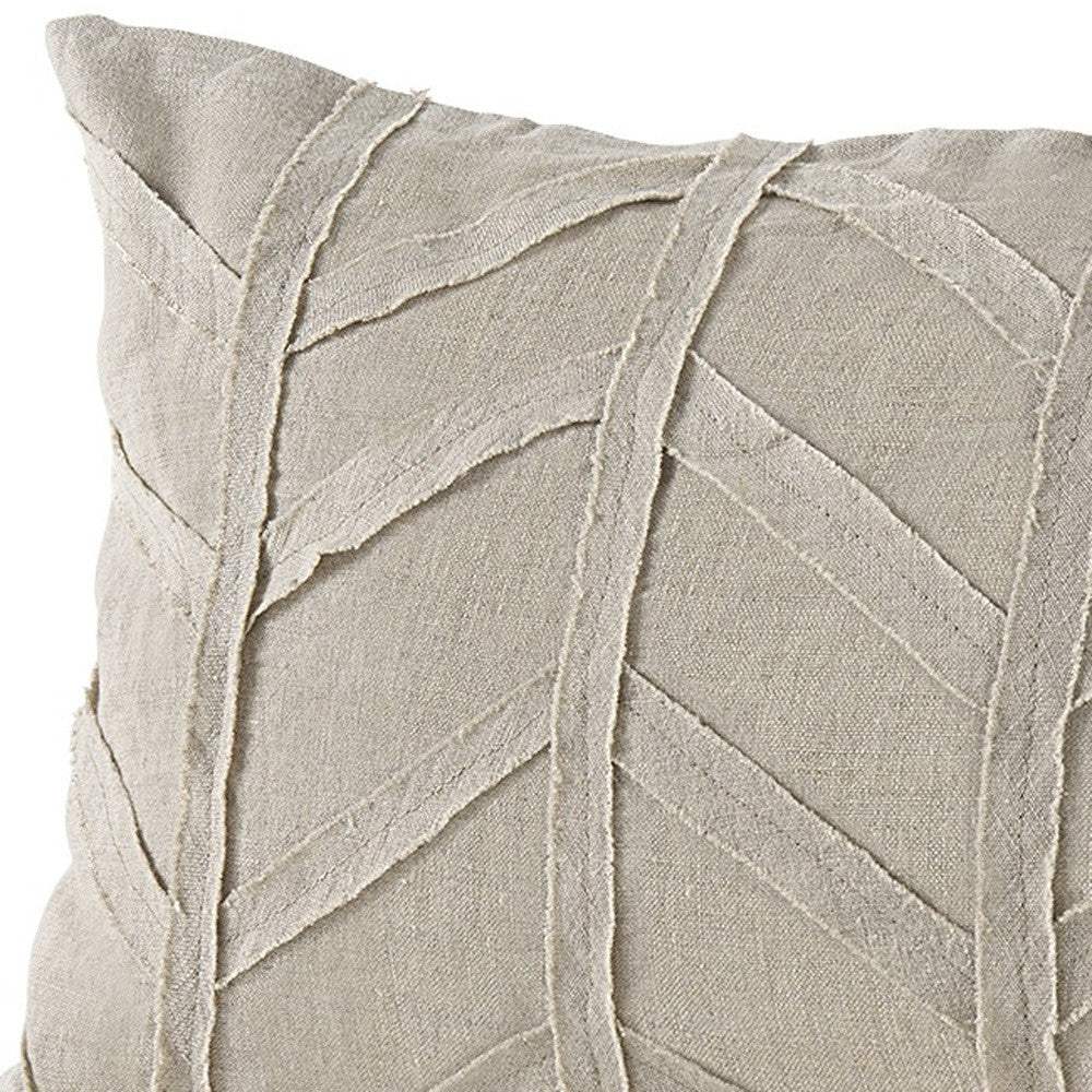 Light Gray Chevron Textured Lumbar Pillow Cover - Image 9