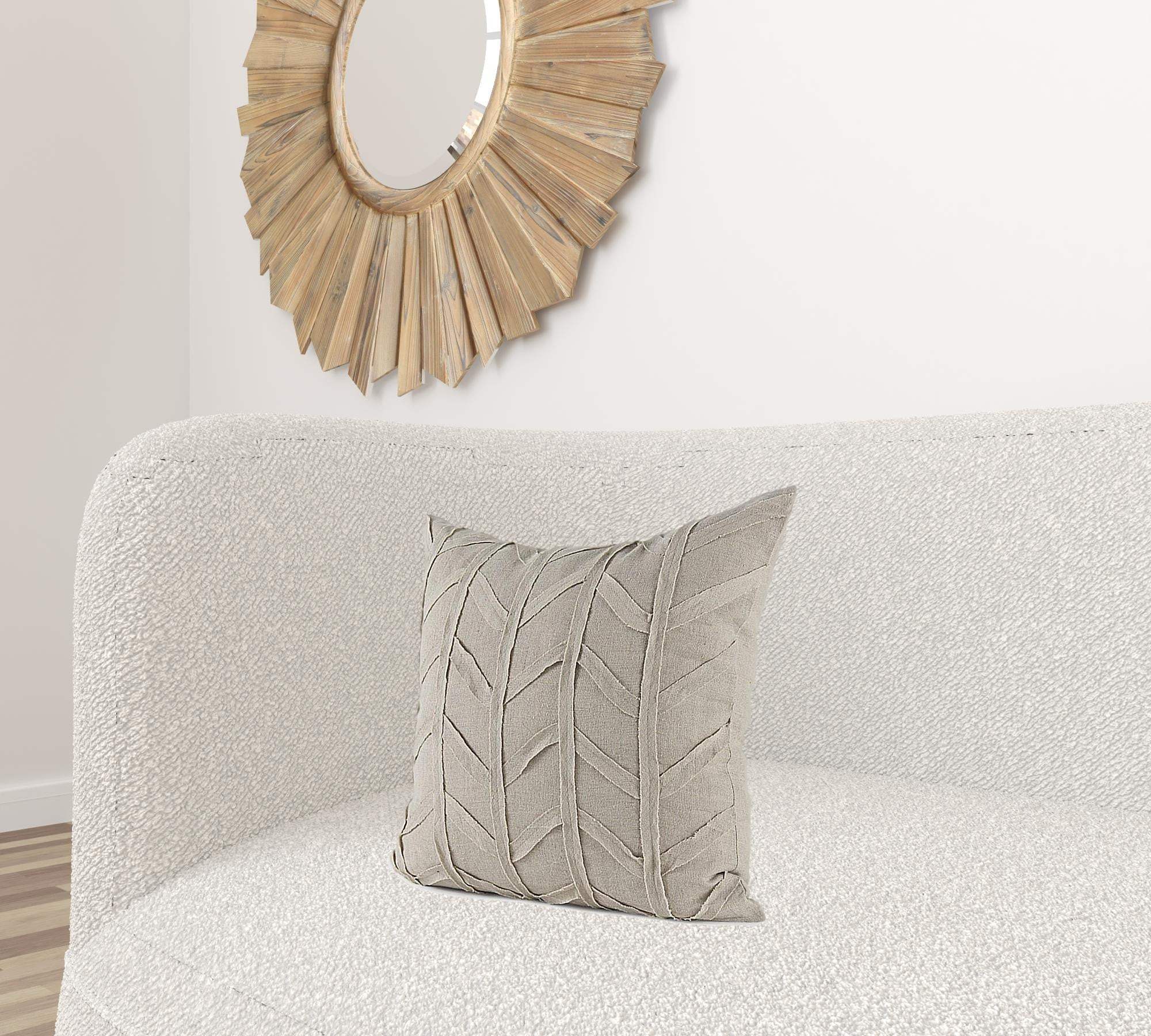 Light Gray Chevron Textured Pillow Cover - Image 2