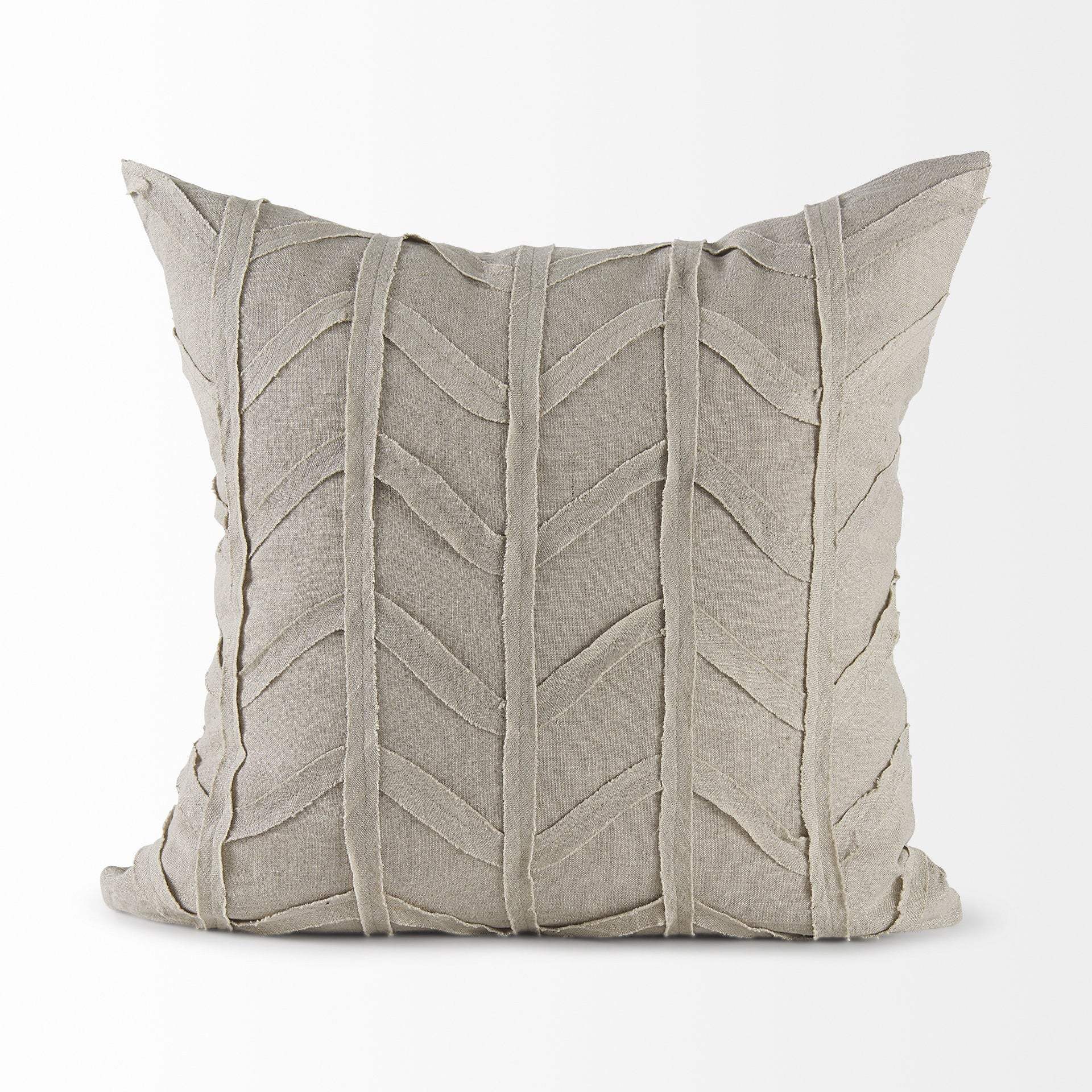 Light Gray Chevron Textured Pillow Cover - Image 3