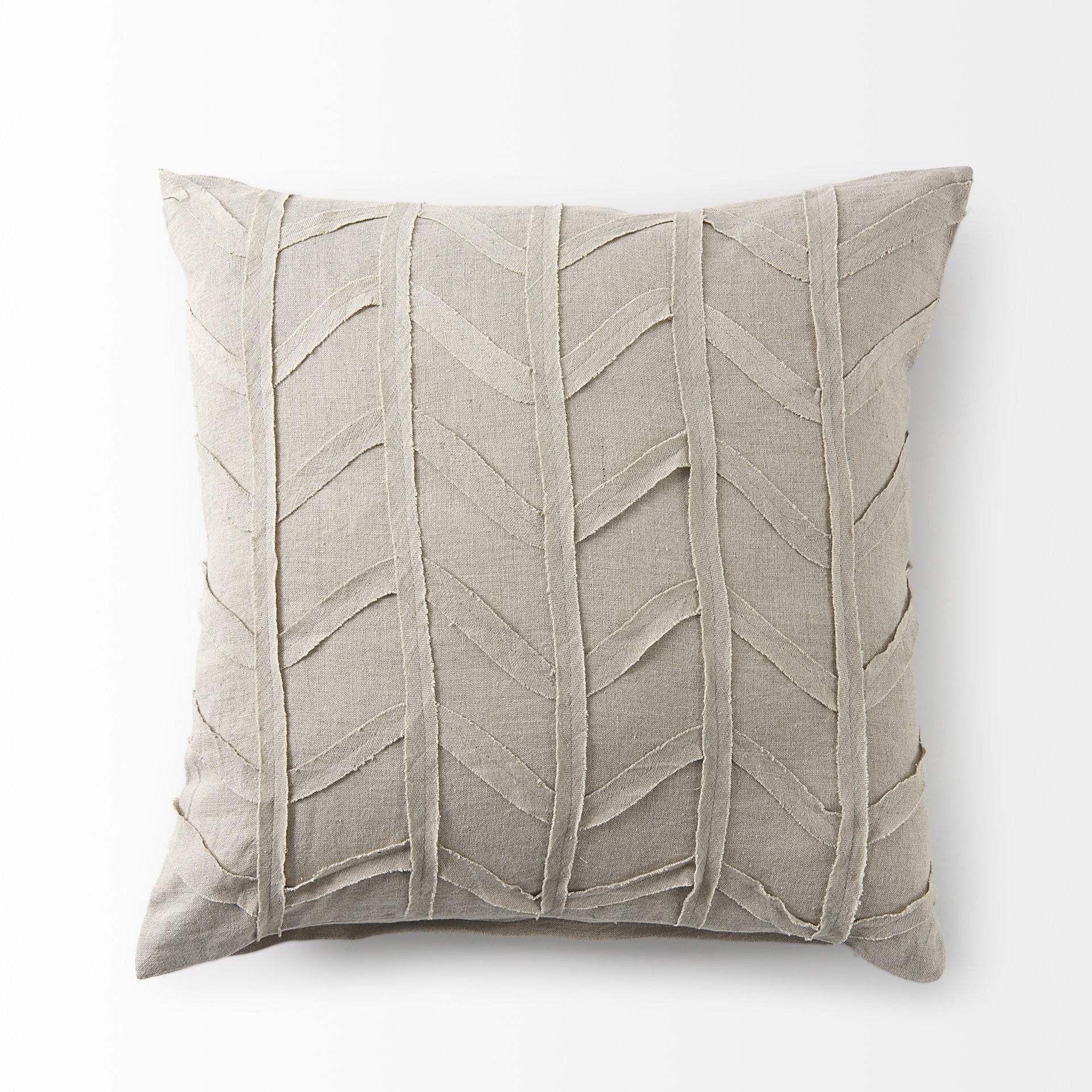 Light Gray Chevron Textured Pillow Cover - Image 6