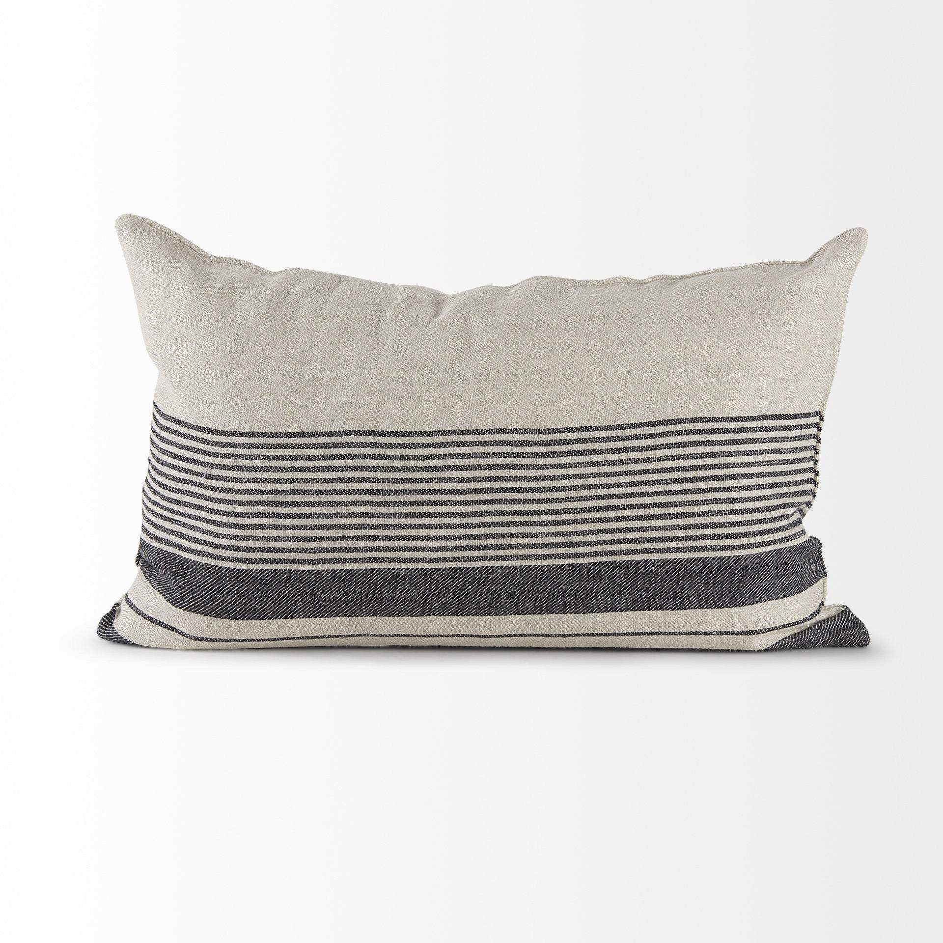 Light Gray Detailed Lumbar Throw Pillow Cover - Image 4