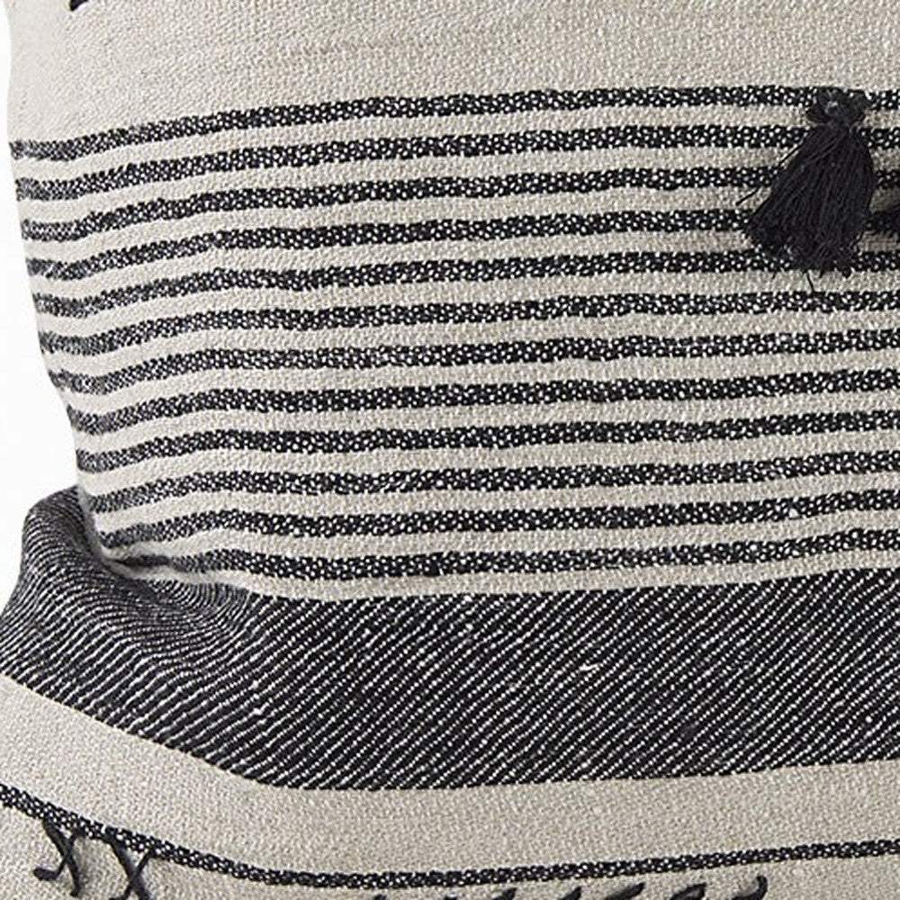Light Gray Detailed Lumbar Throw Pillow Cover - Image 6