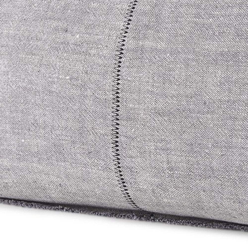 Light Gray Fringed Lumbar Throw Pillow Cover - Image 8