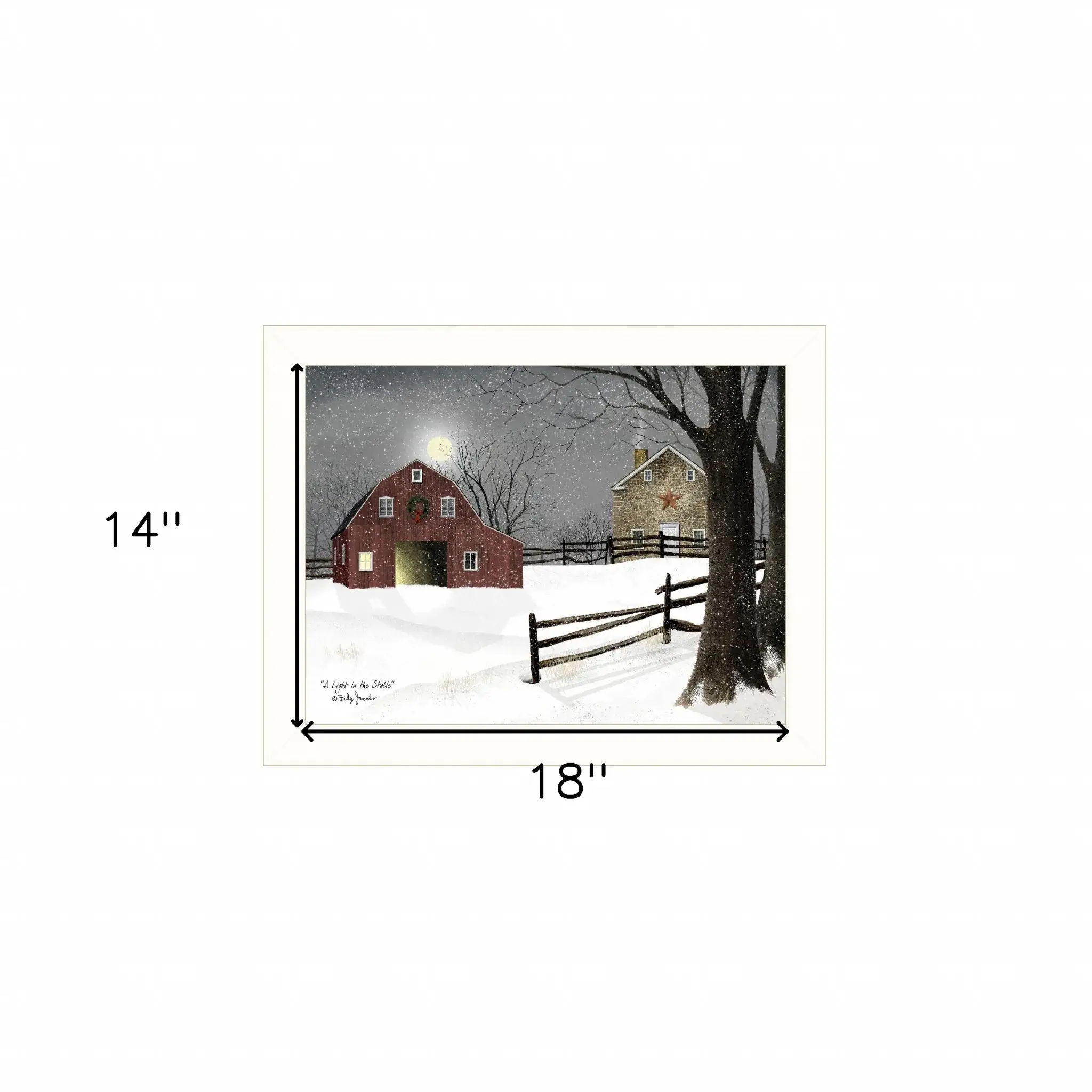 Light in the Stable 1 White Framed Print Wall Art - Image 5