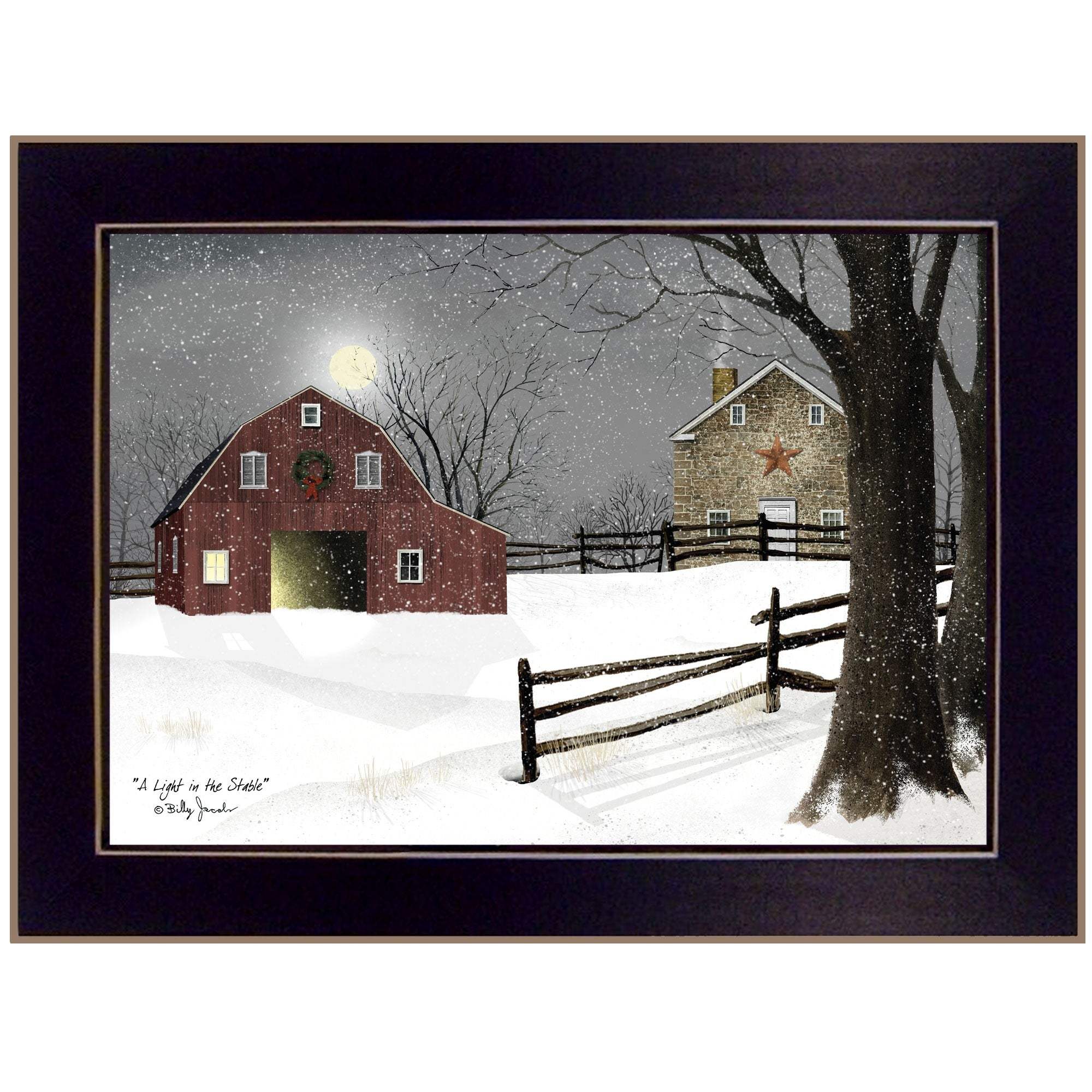 Light in the Stable 4 Black Framed Print Wall Art - Image 2