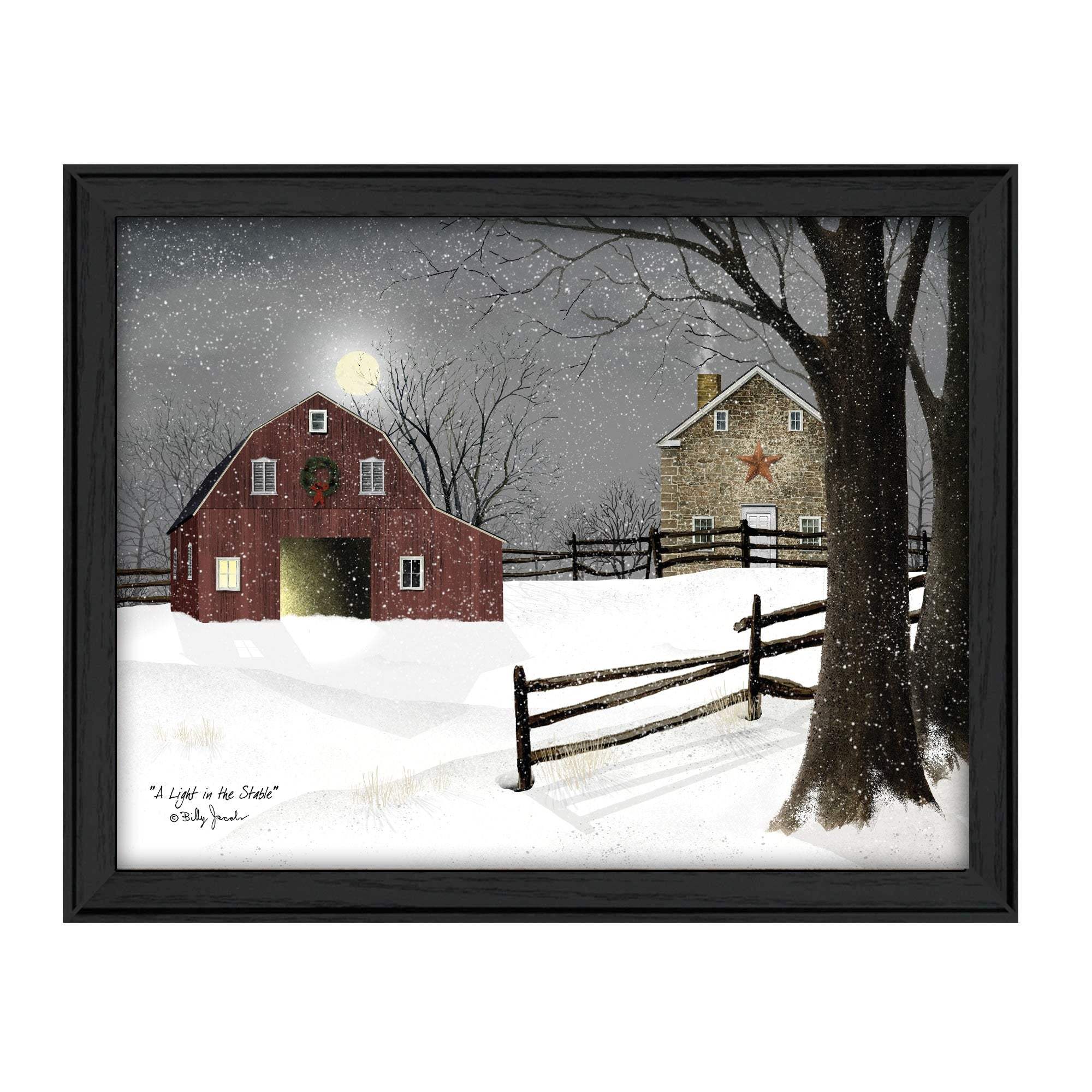 Light in the Stable 6 Black Framed Print Wall Art - Image 2