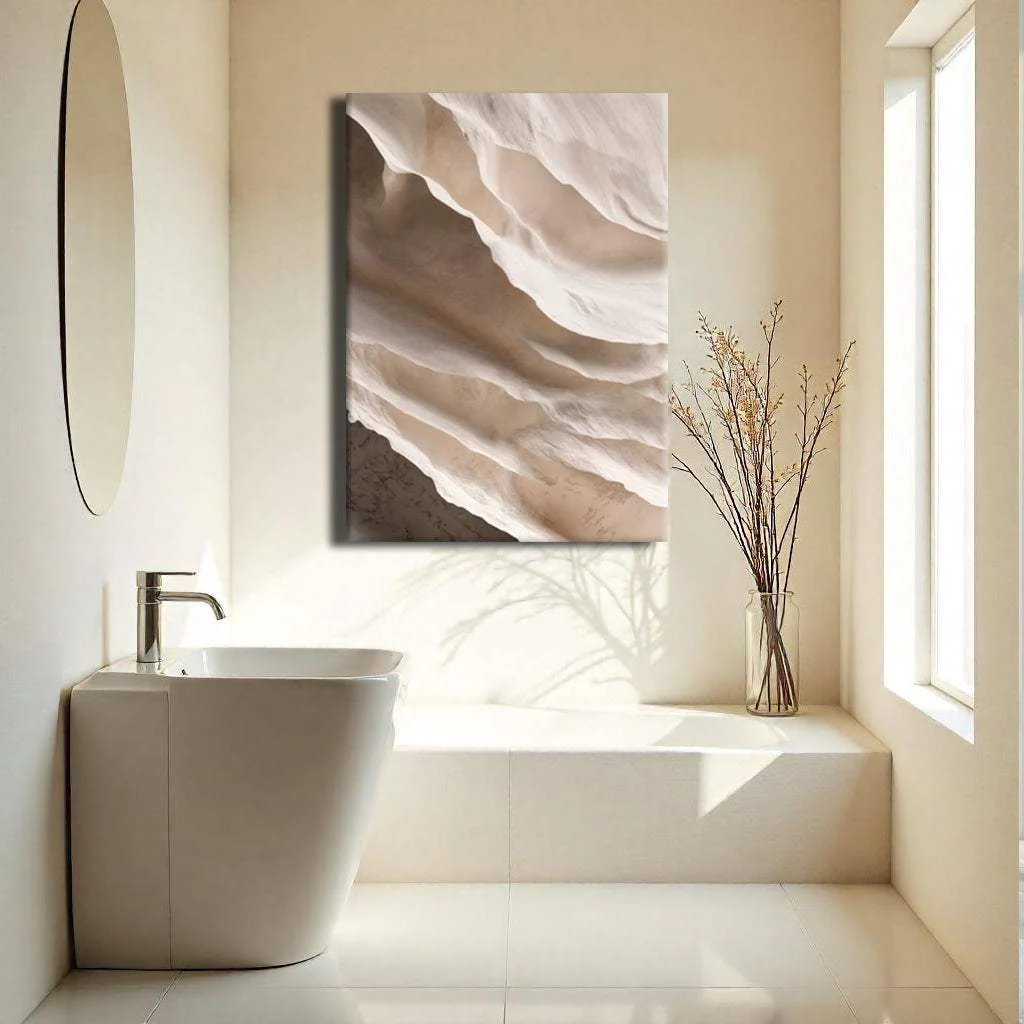 Light Neutral Impasto Wall Art - Image 4
