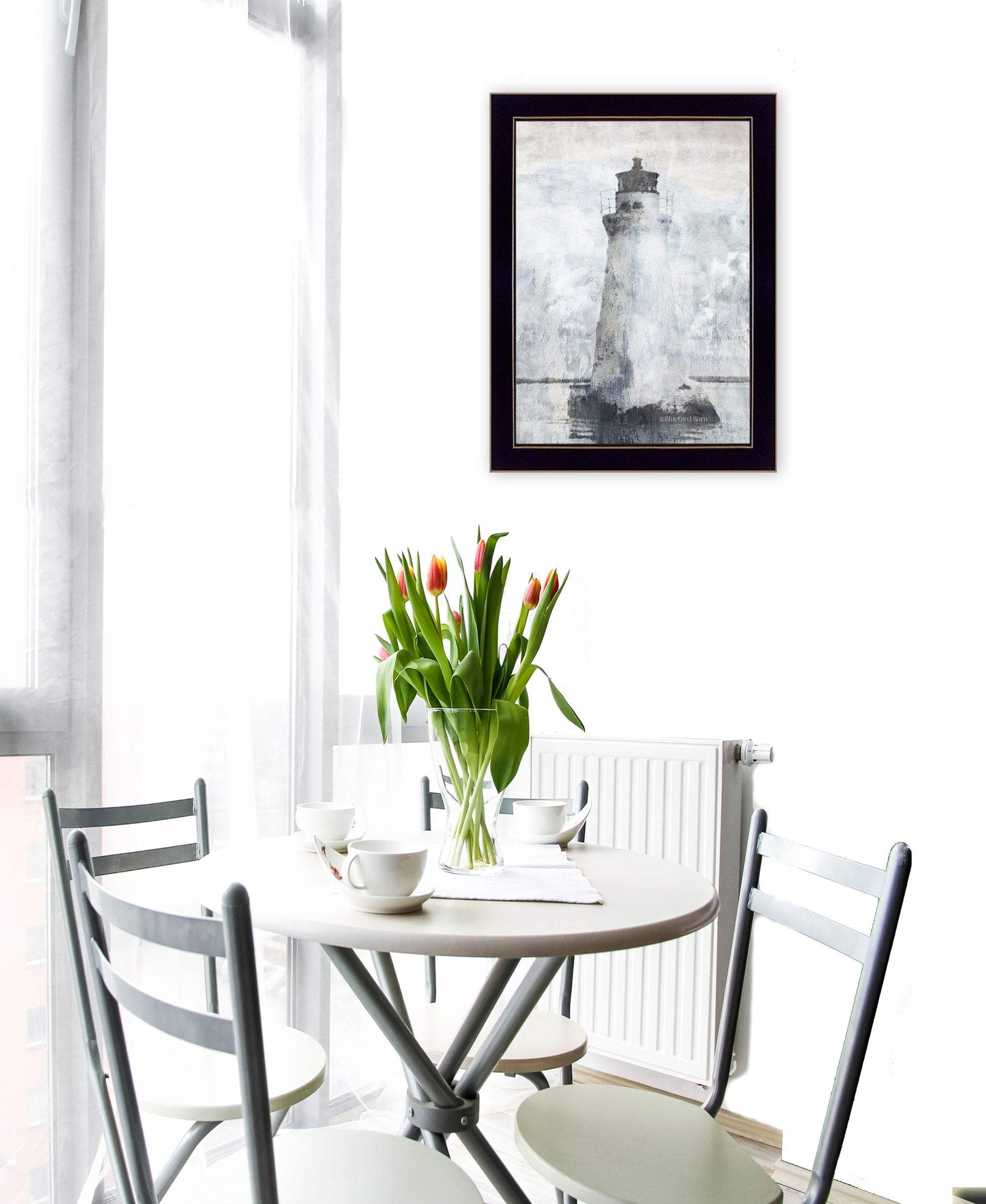 Lighthouse 3 Black Framed Print Wall Art - Image 4