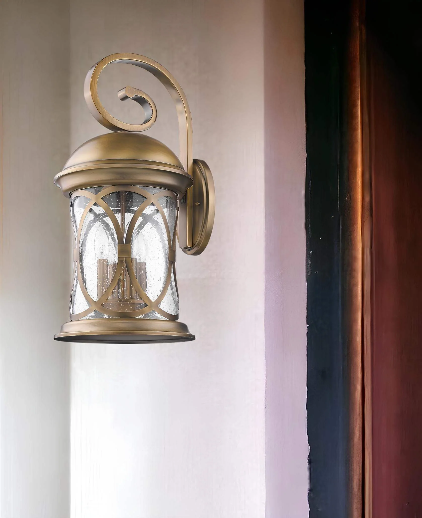 Lincoln 4-Light Antique Brass Wall Light - Image 2