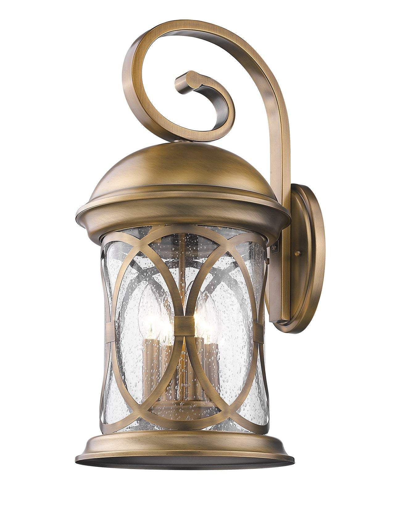 Lincoln 4-Light Antique Brass Wall Light - Image 3