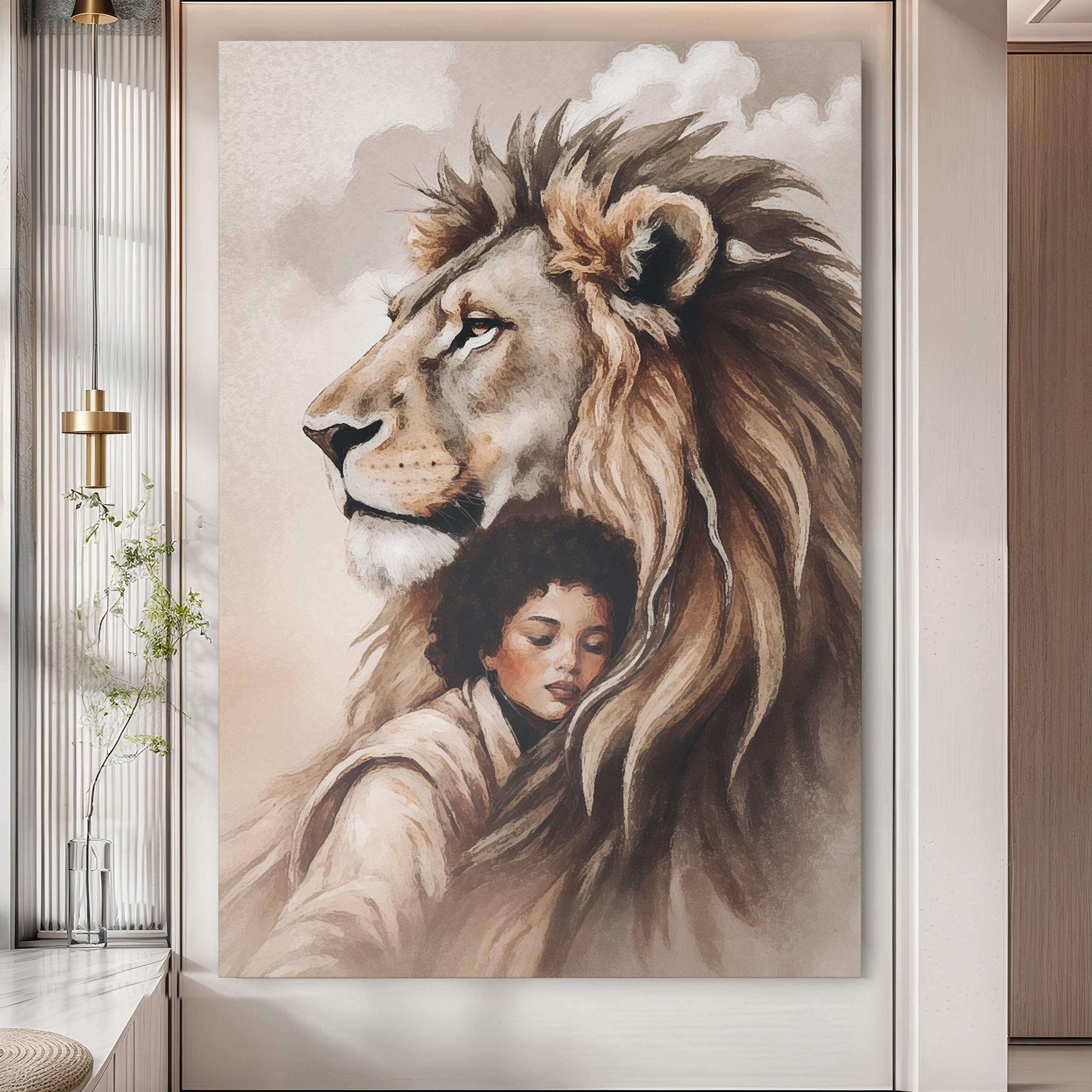 Lion And Girl Faith Wall Art - Image 5