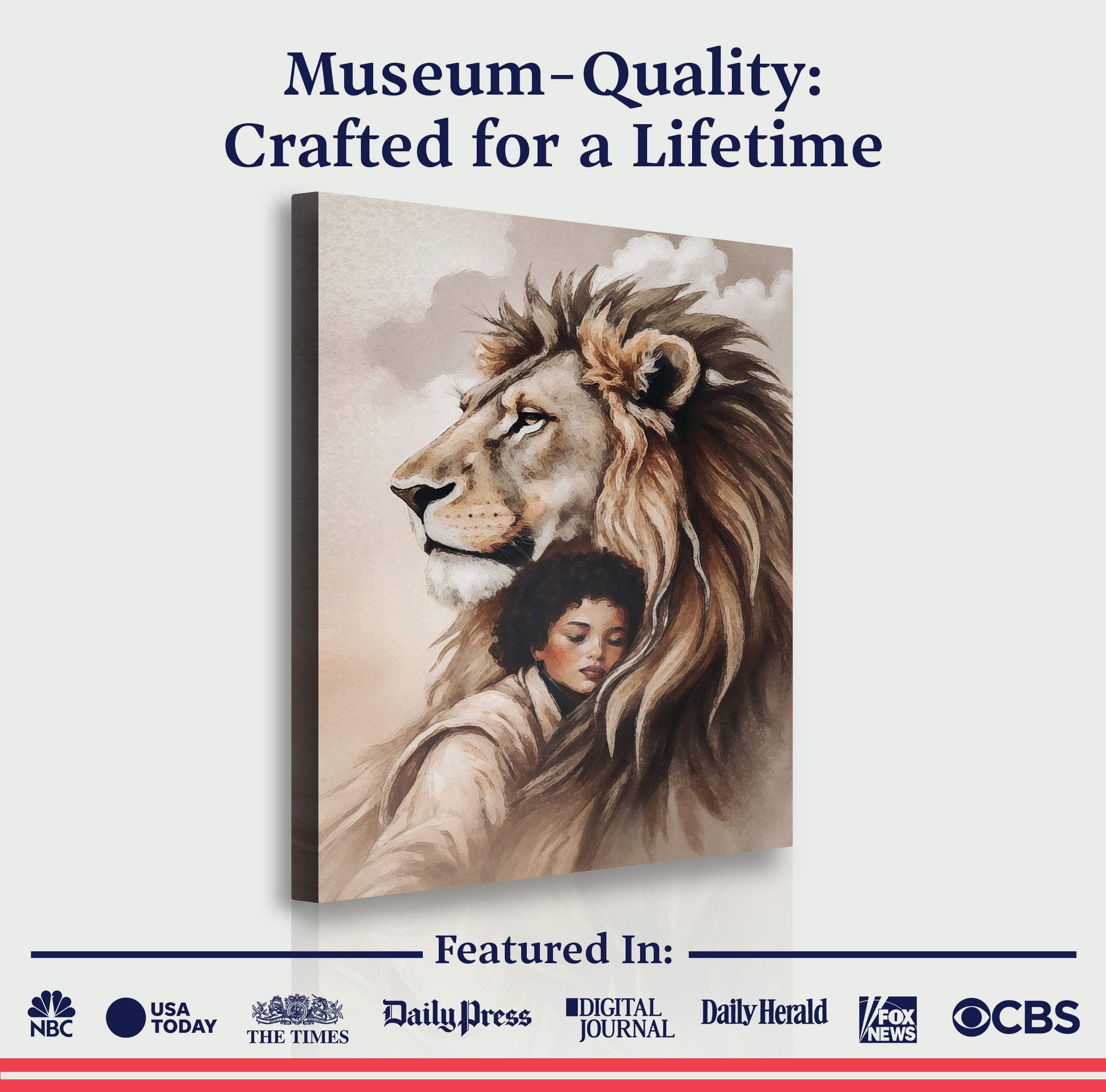 Lion And Girl Faith Wall Art - Image 6