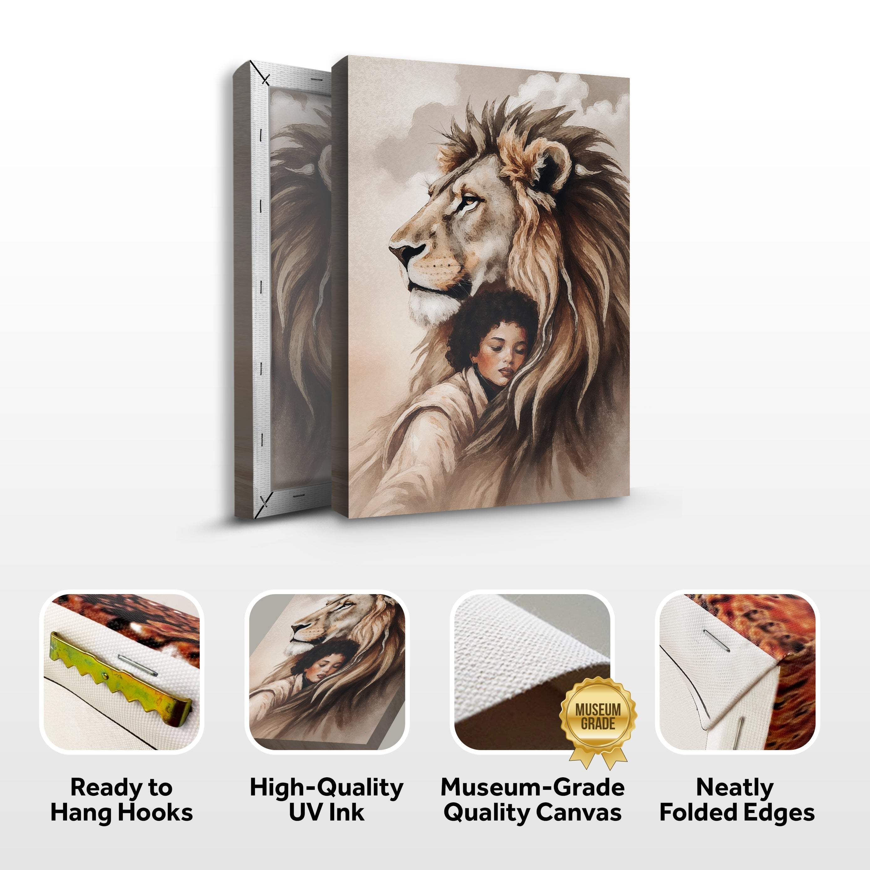 Lion And Girl Faith Wall Art - Image 8