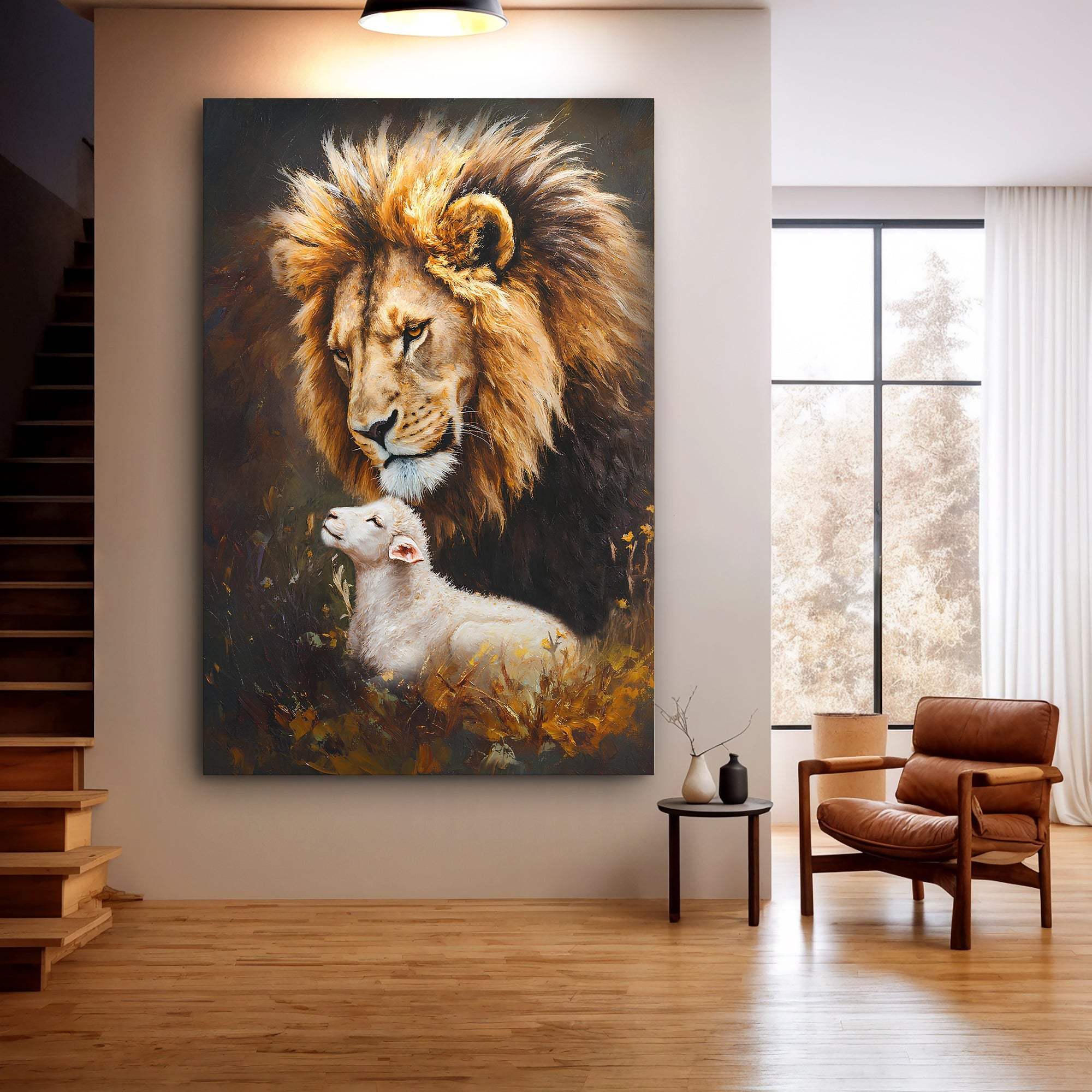 Lion And Sheep Faith Wall Art - Image 2