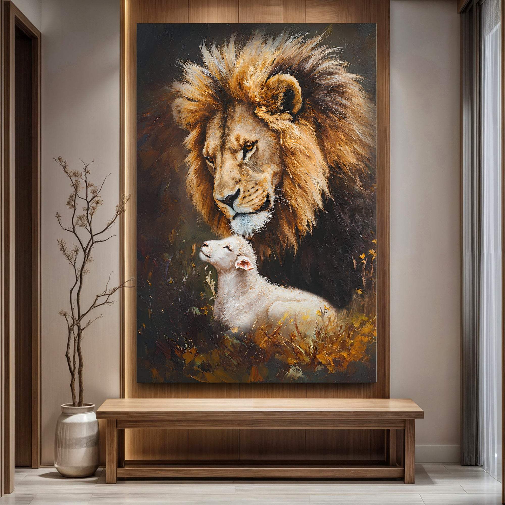 Lion And Sheep Faith Wall Art - Image 3